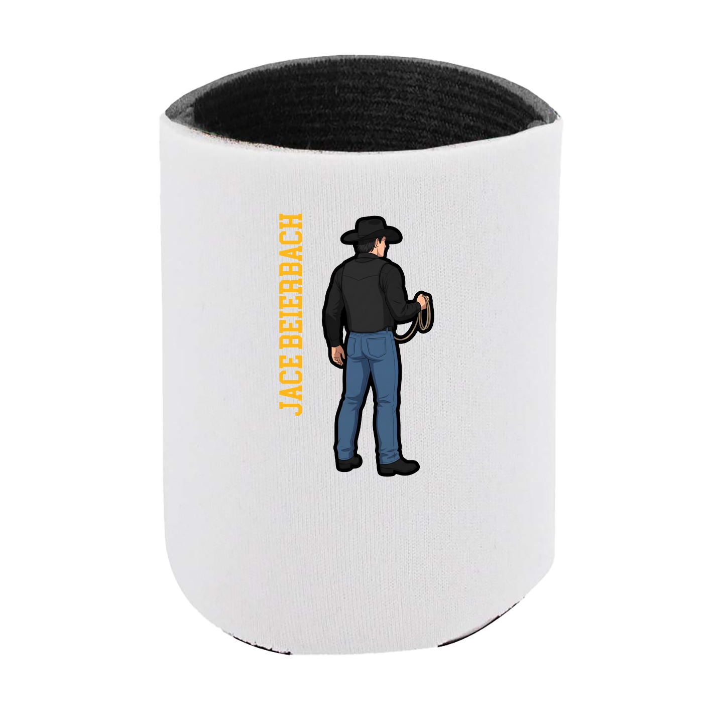 Can Holder — Name Vertical in White