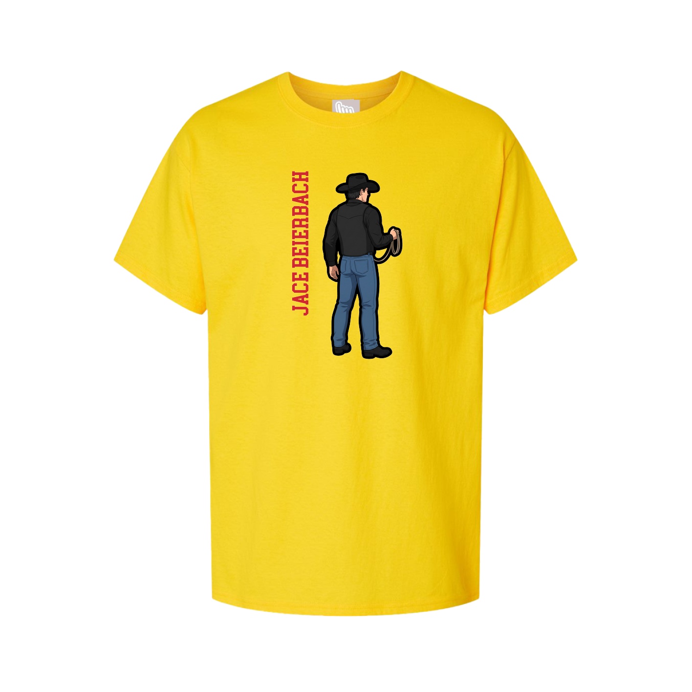 Youth Tee — Name Vertical in Gold
