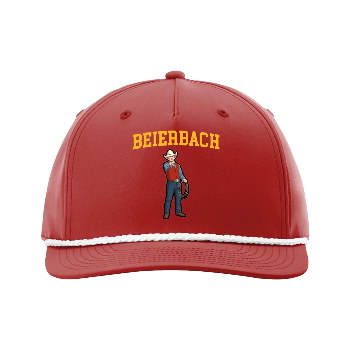 Five-Panel Classic Rope Cap — Shirsey in Red