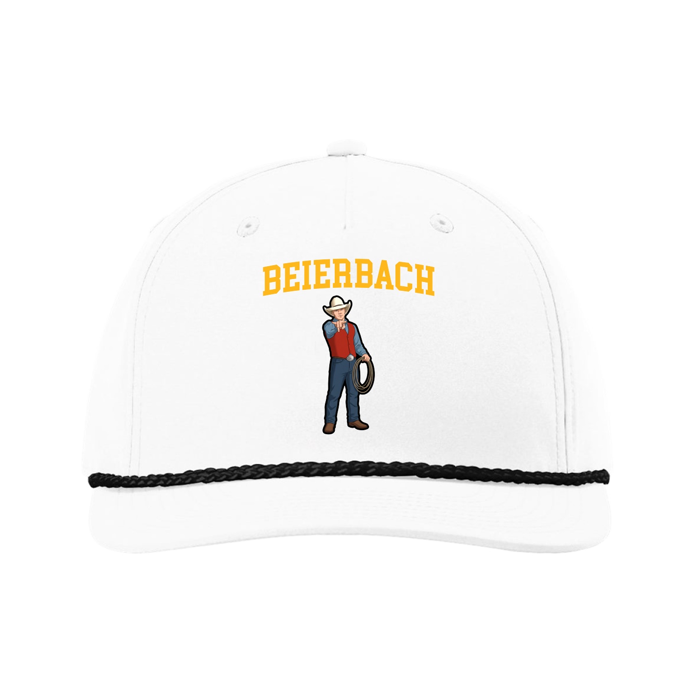 Five-Panel Classic Rope Cap — Shirsey in White