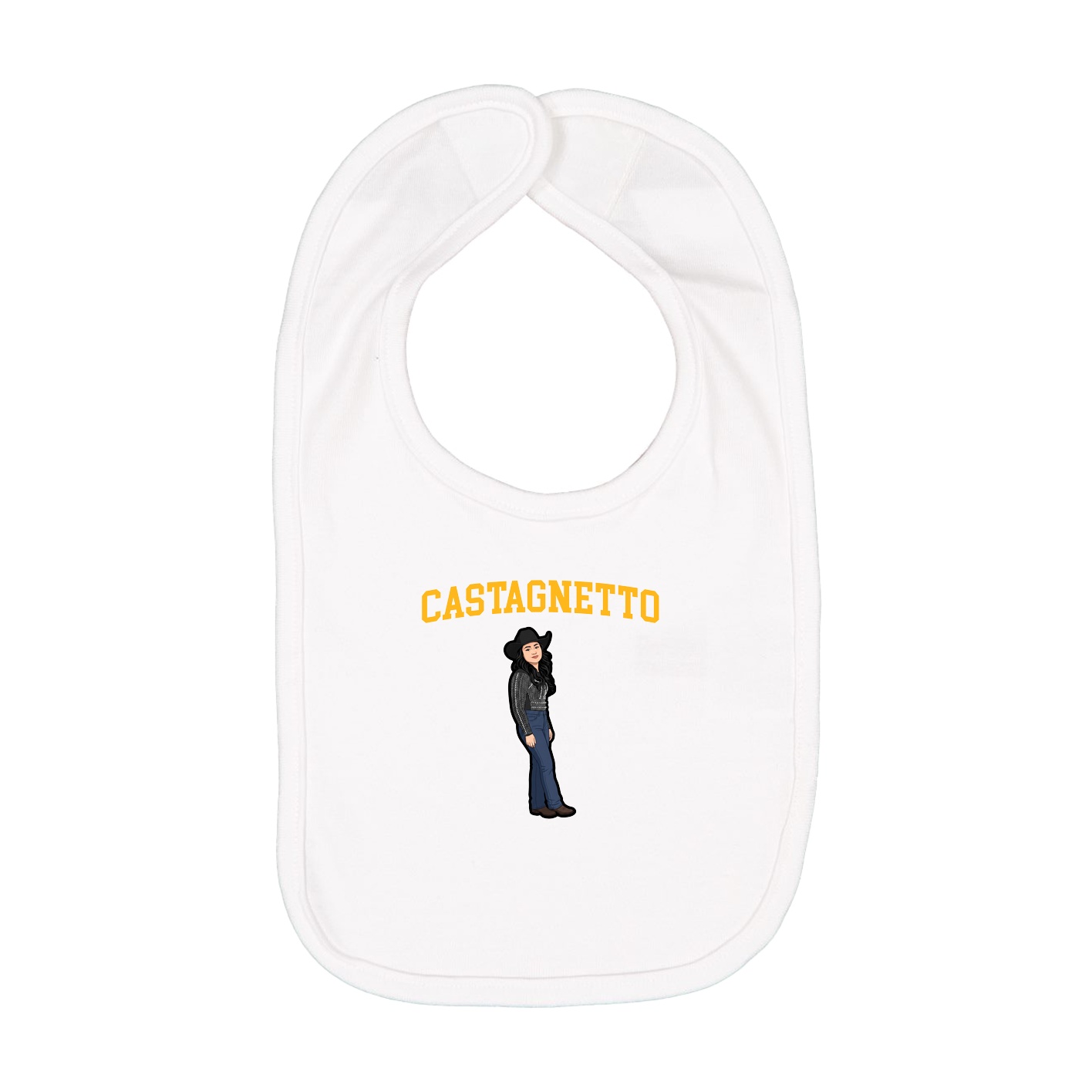 Infant Bib — Shirsey in White