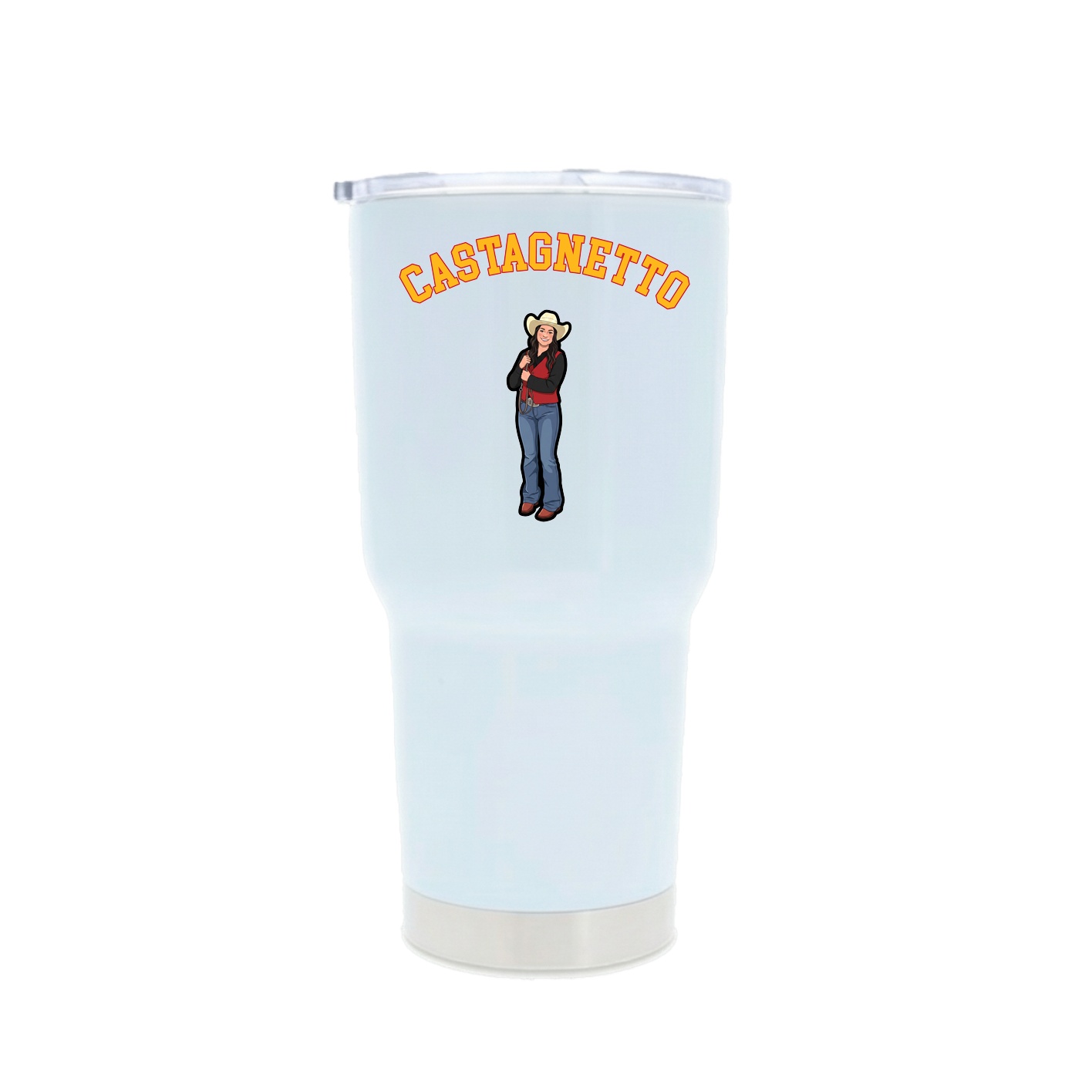 30oz Stainless Steel Tumbler — Shirsey Arch in White