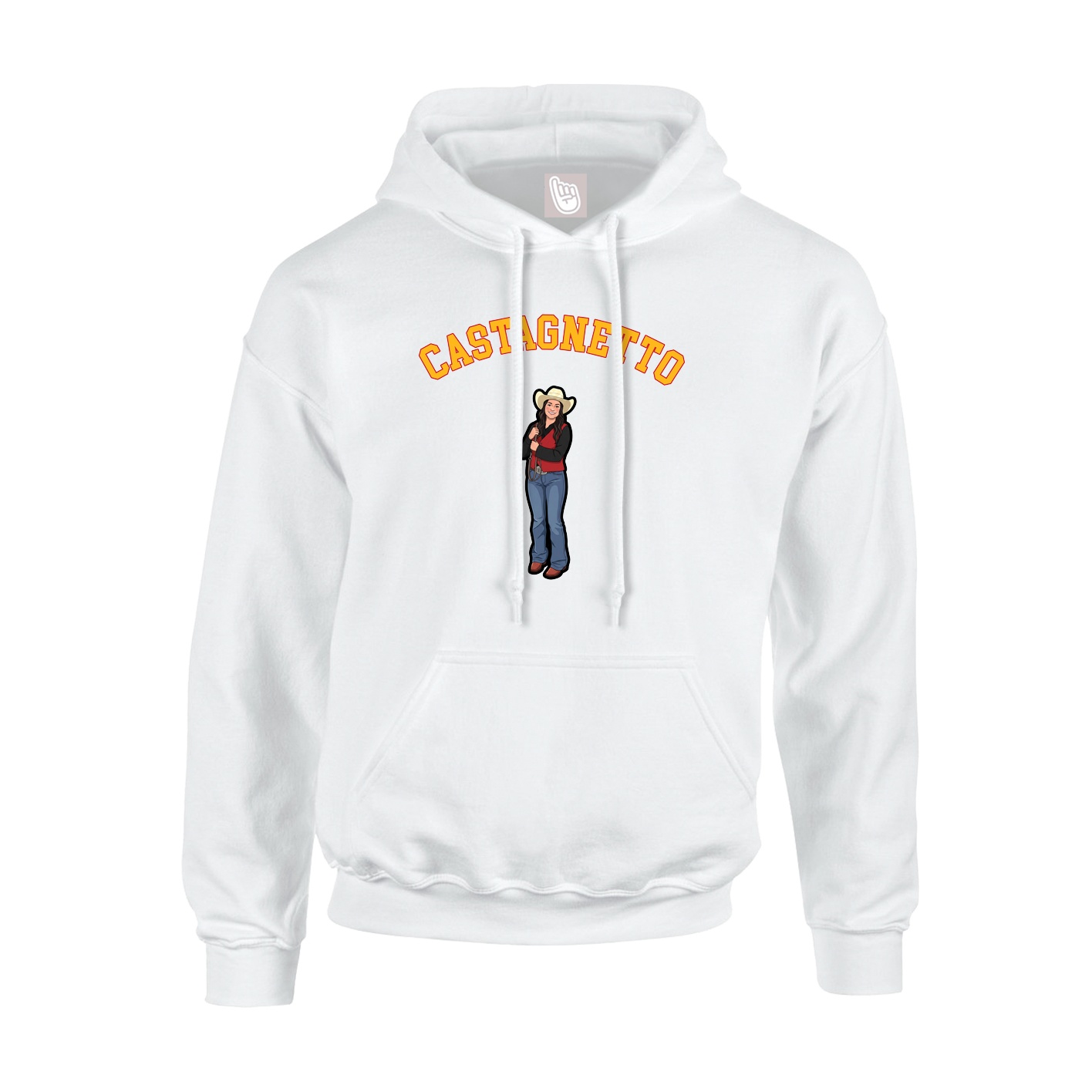 Youth Hoodie — Shirsey Arch in White