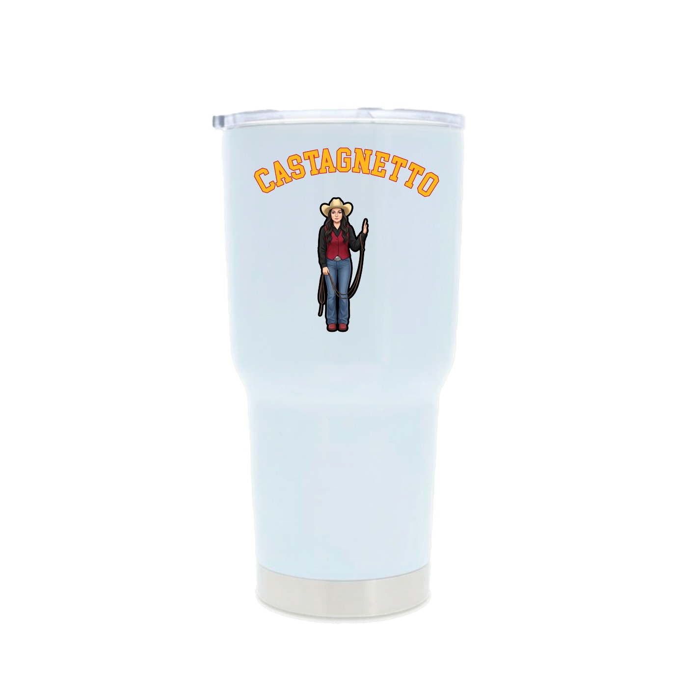 30oz Stainless Steel Tumbler — Shirsey Arch in White