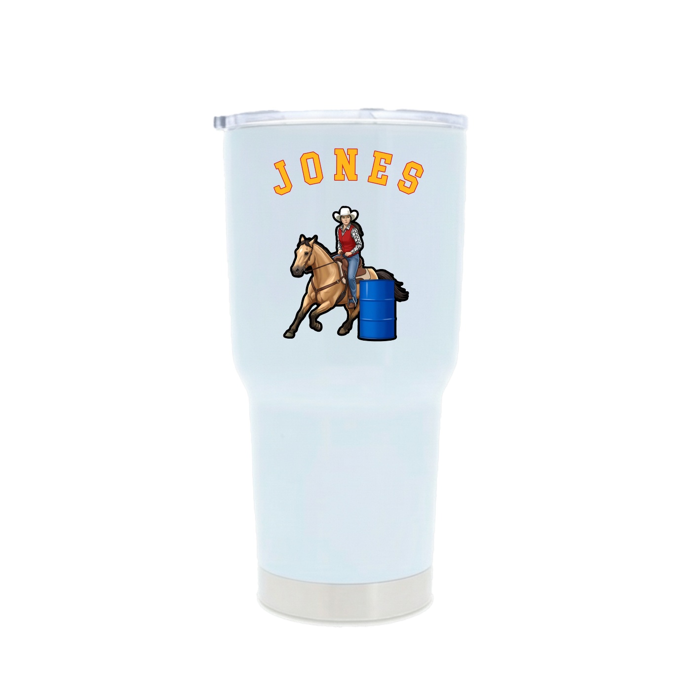 30oz Stainless Steel Tumbler — Shirsey Arch in White