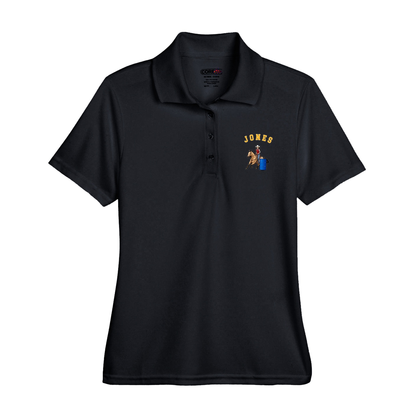 Womens Performance Polo — Shirsey Arch in Black