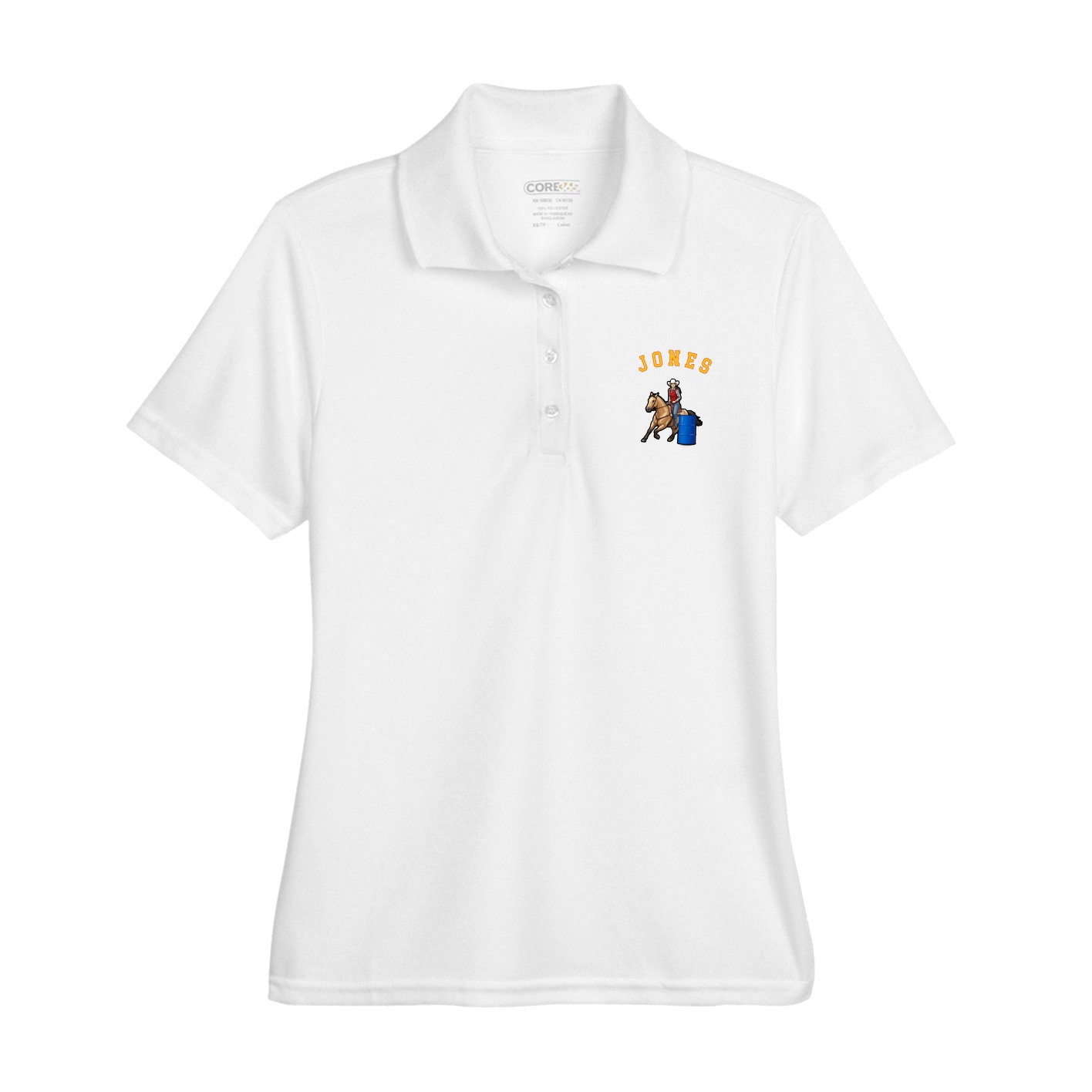 Womens Performance Polo — Shirsey Arch in White