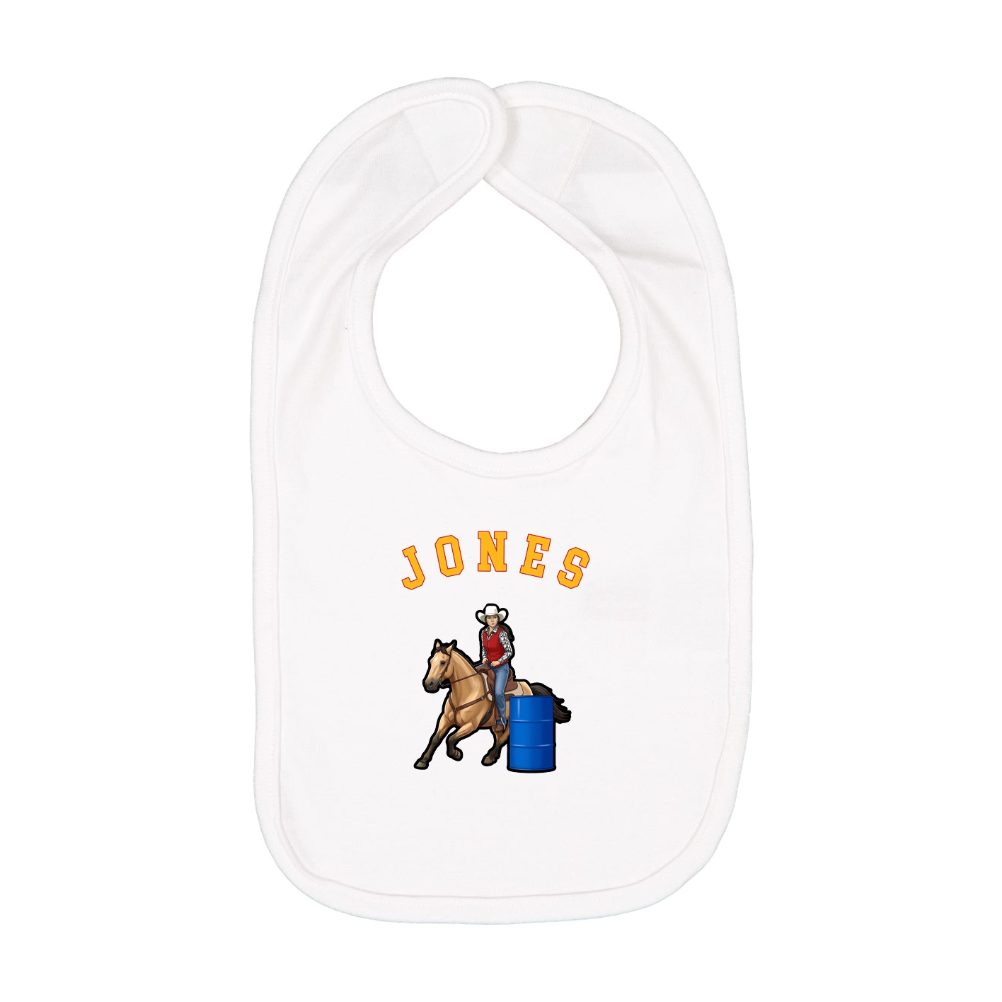 Infant Bib — Shirsey Arch in White