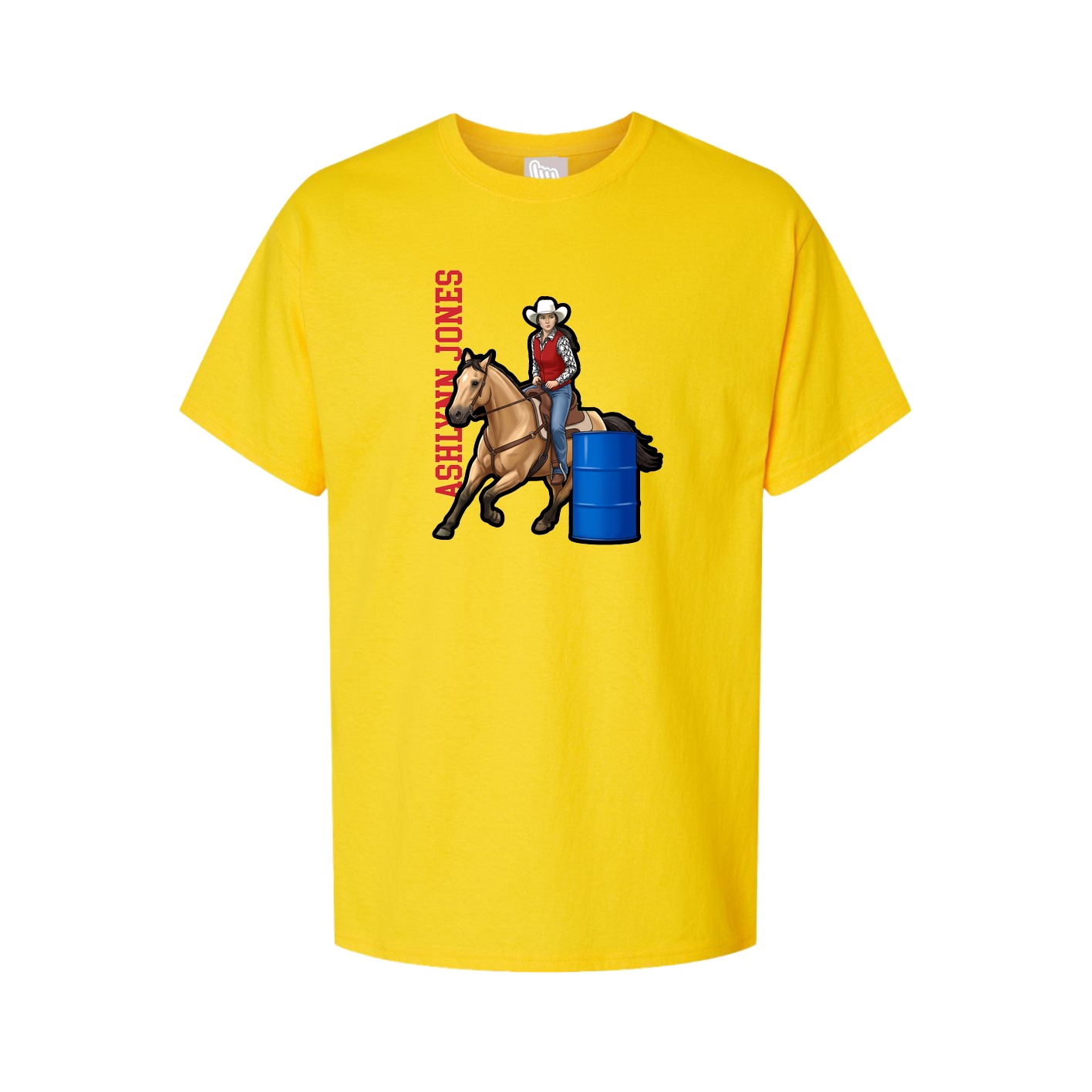Youth Tee — Name Vertical in Gold