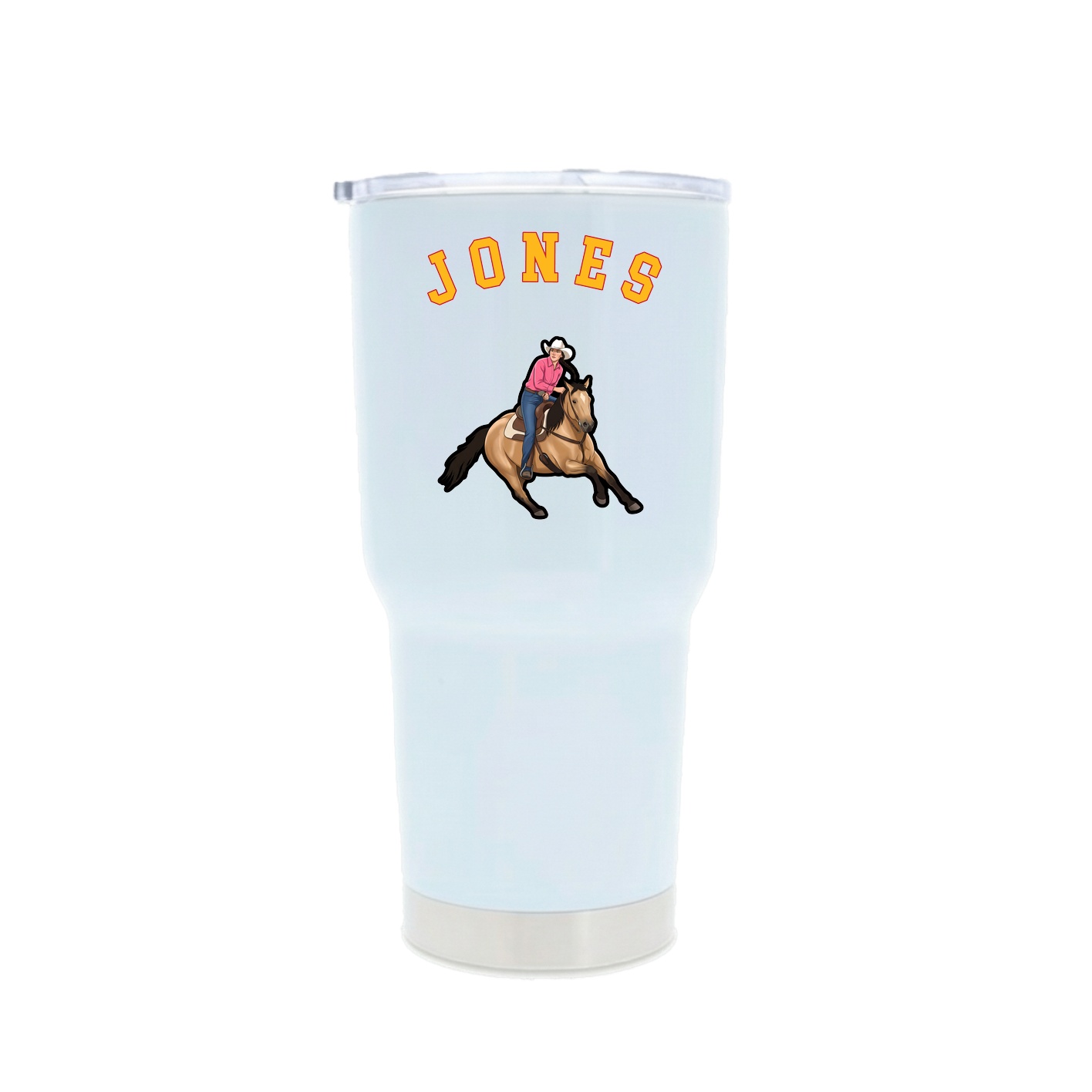 30oz Stainless Steel Tumbler — Shirsey Arch in White