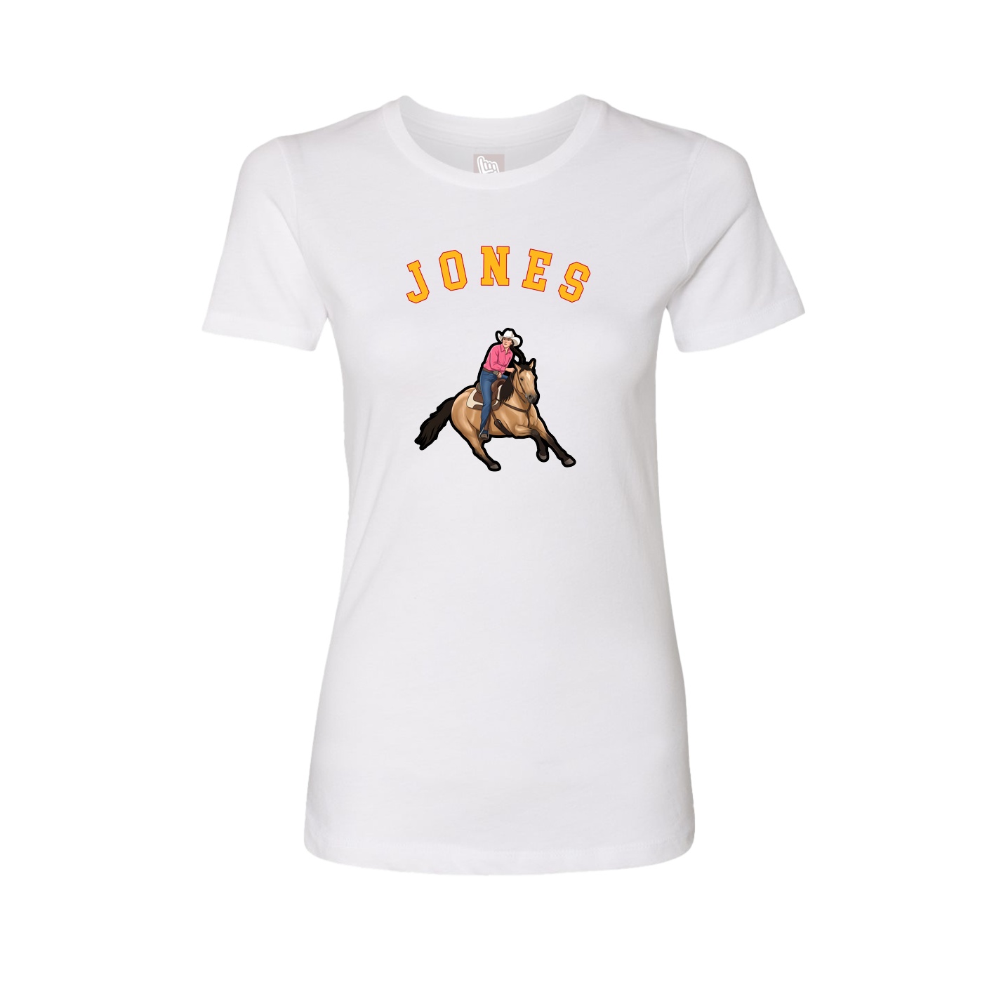 Fitted Women's Tee — Shirsey Arch in White
