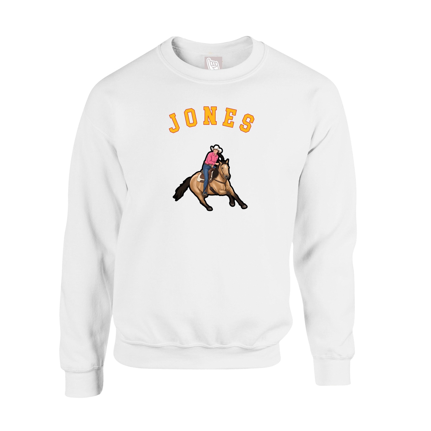 Fleece Crew — Shirsey Arch in White