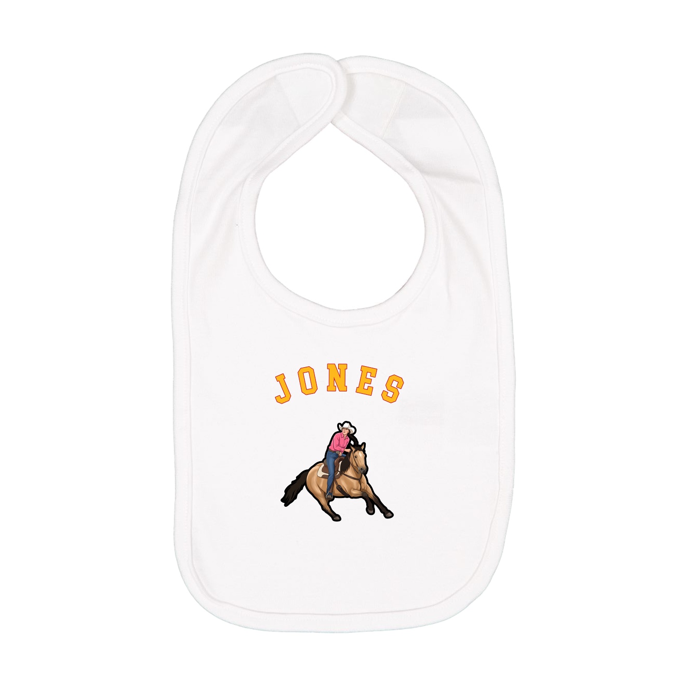 Infant Bib — Shirsey Arch in White