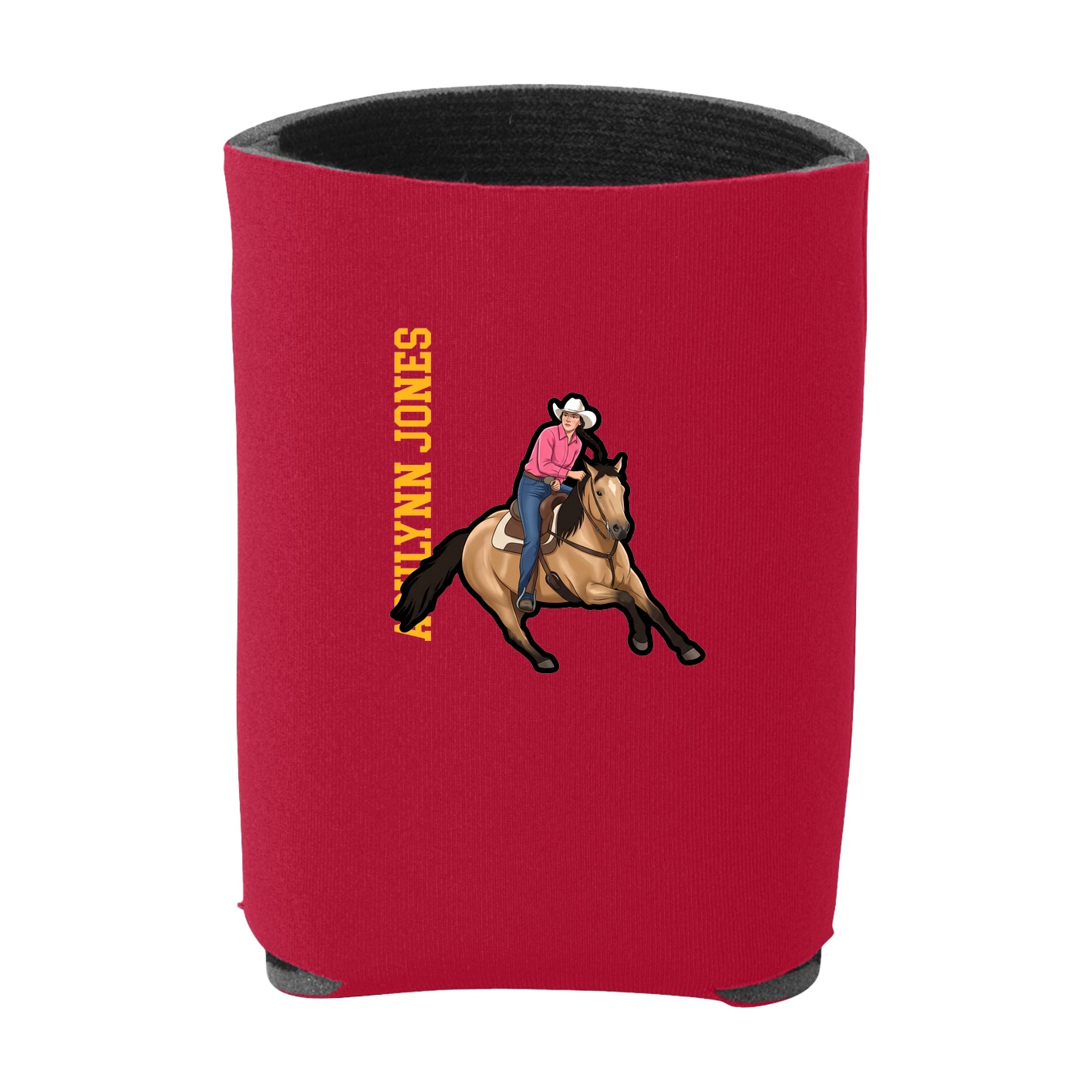 Can Holder — Name Vertical in Red