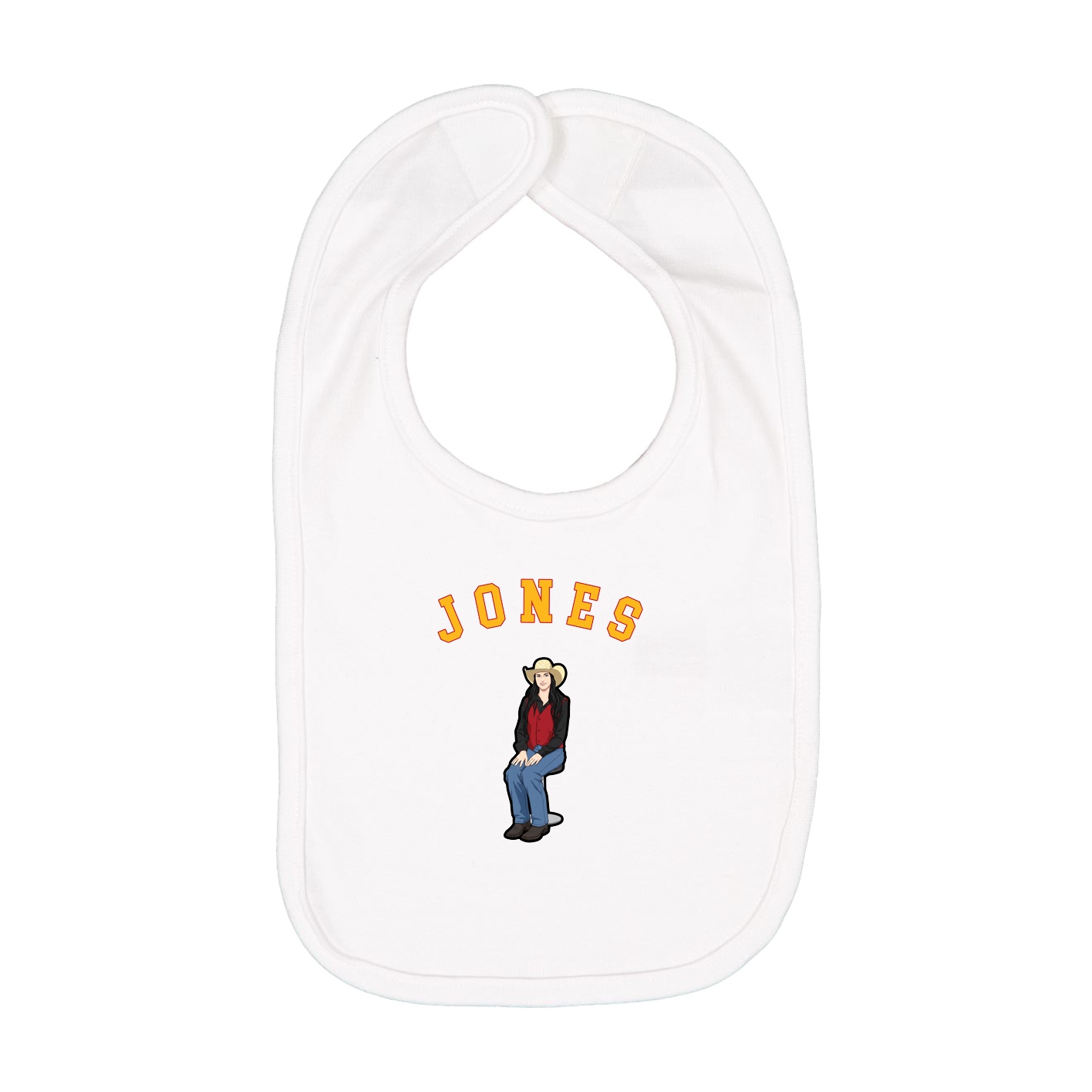 Infant Bib — Shirsey Arch in White