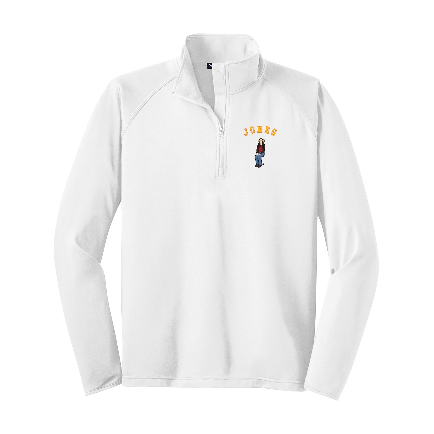 Q-Zip Pullover — Shirsey Arch in White