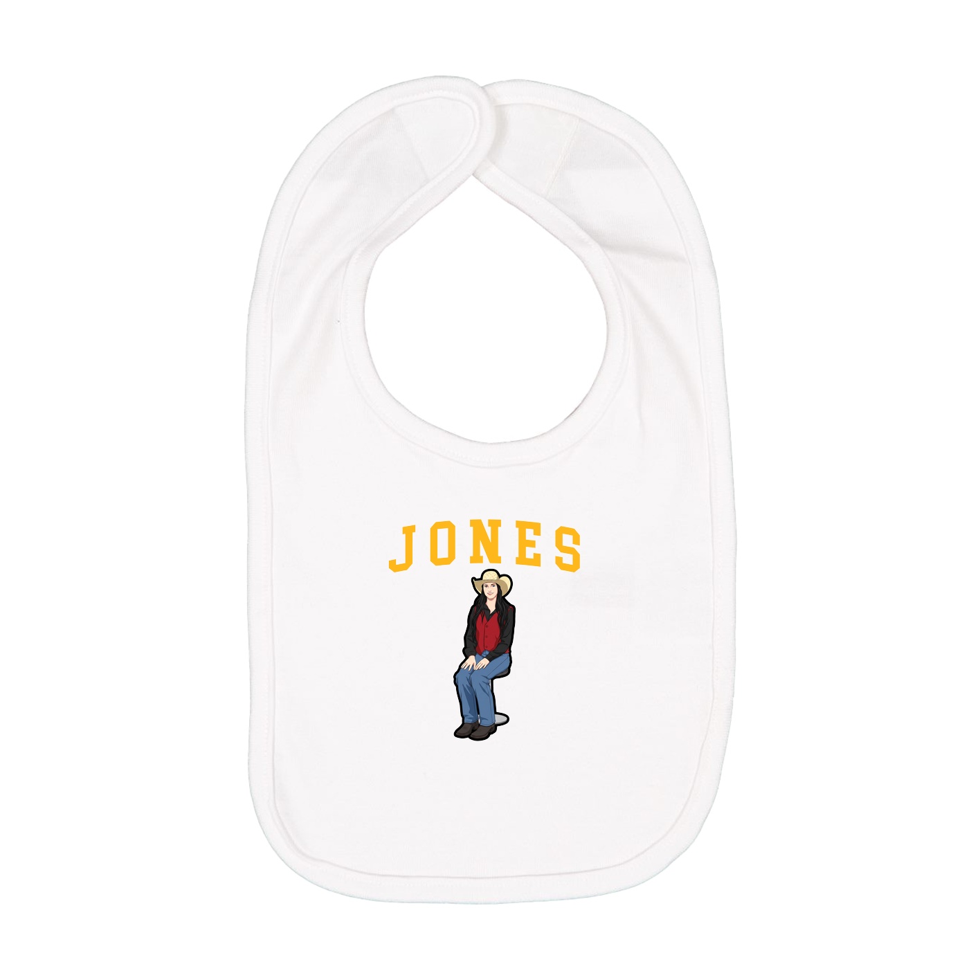 Infant Bib — Shirsey in White