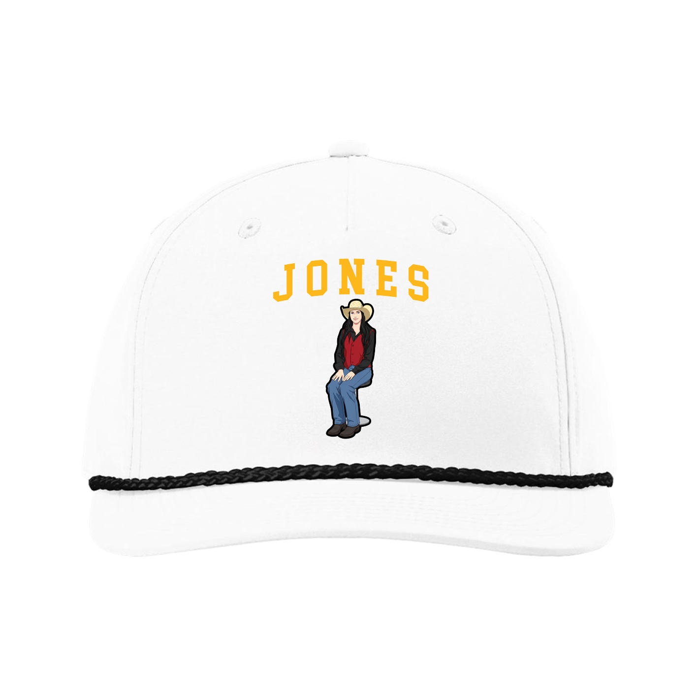 Five-Panel Classic Rope Cap — Shirsey in White