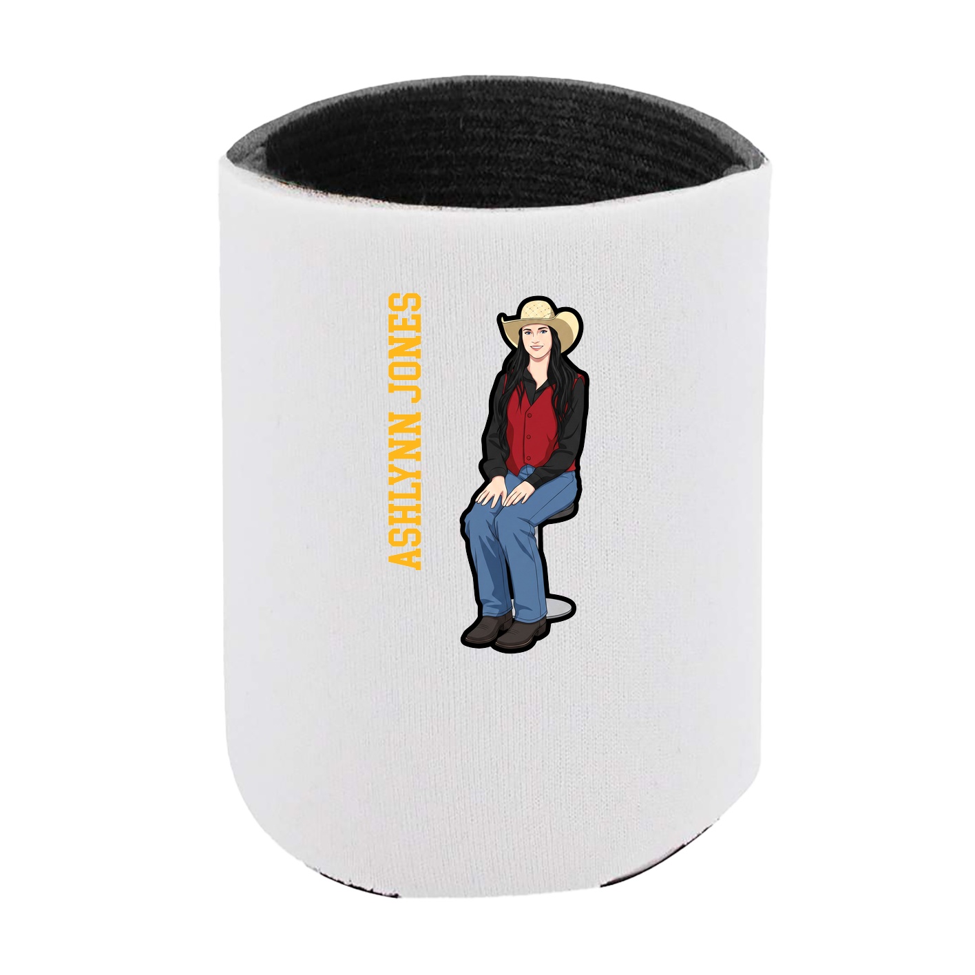 Can Holder — Name Vertical in White