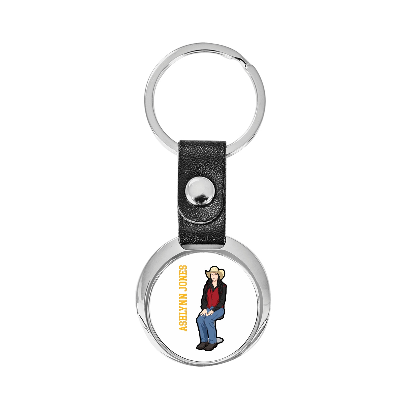 Key Chain — Name Vertical in Classic