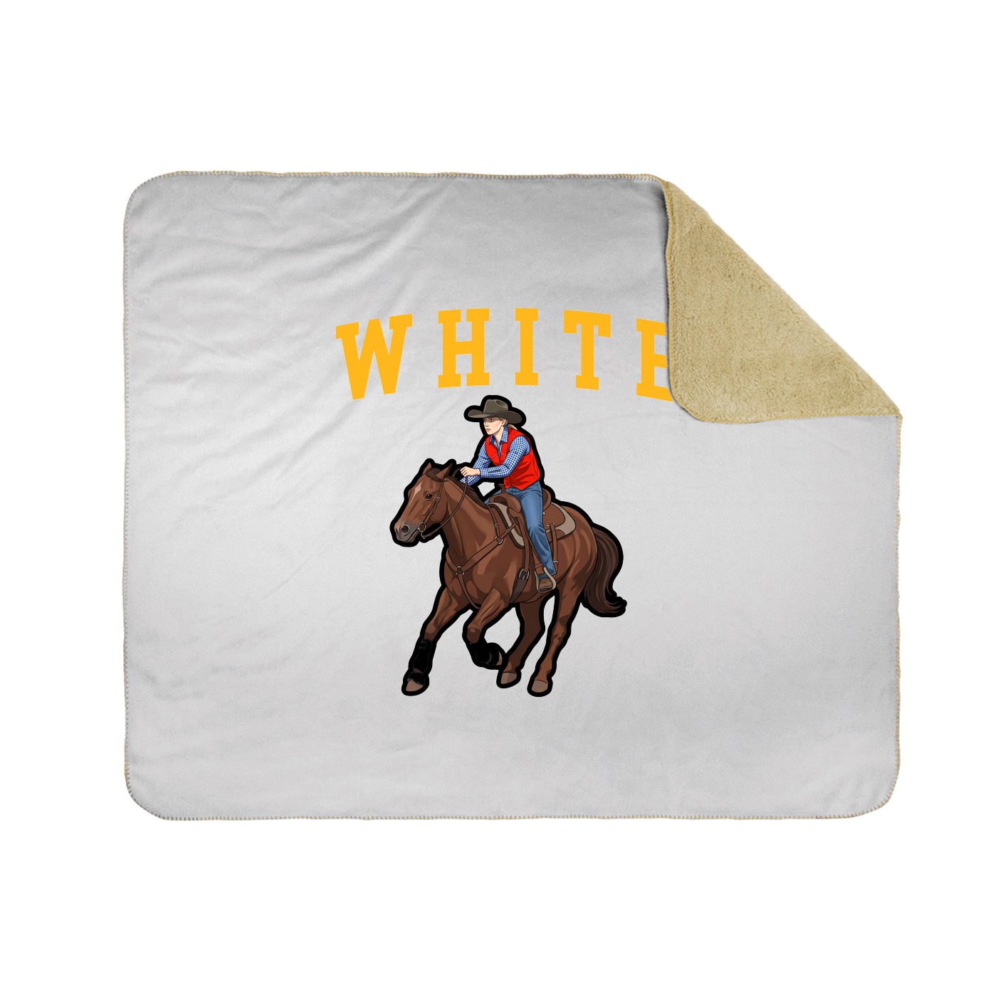Throw Blanket — Shirsey in White