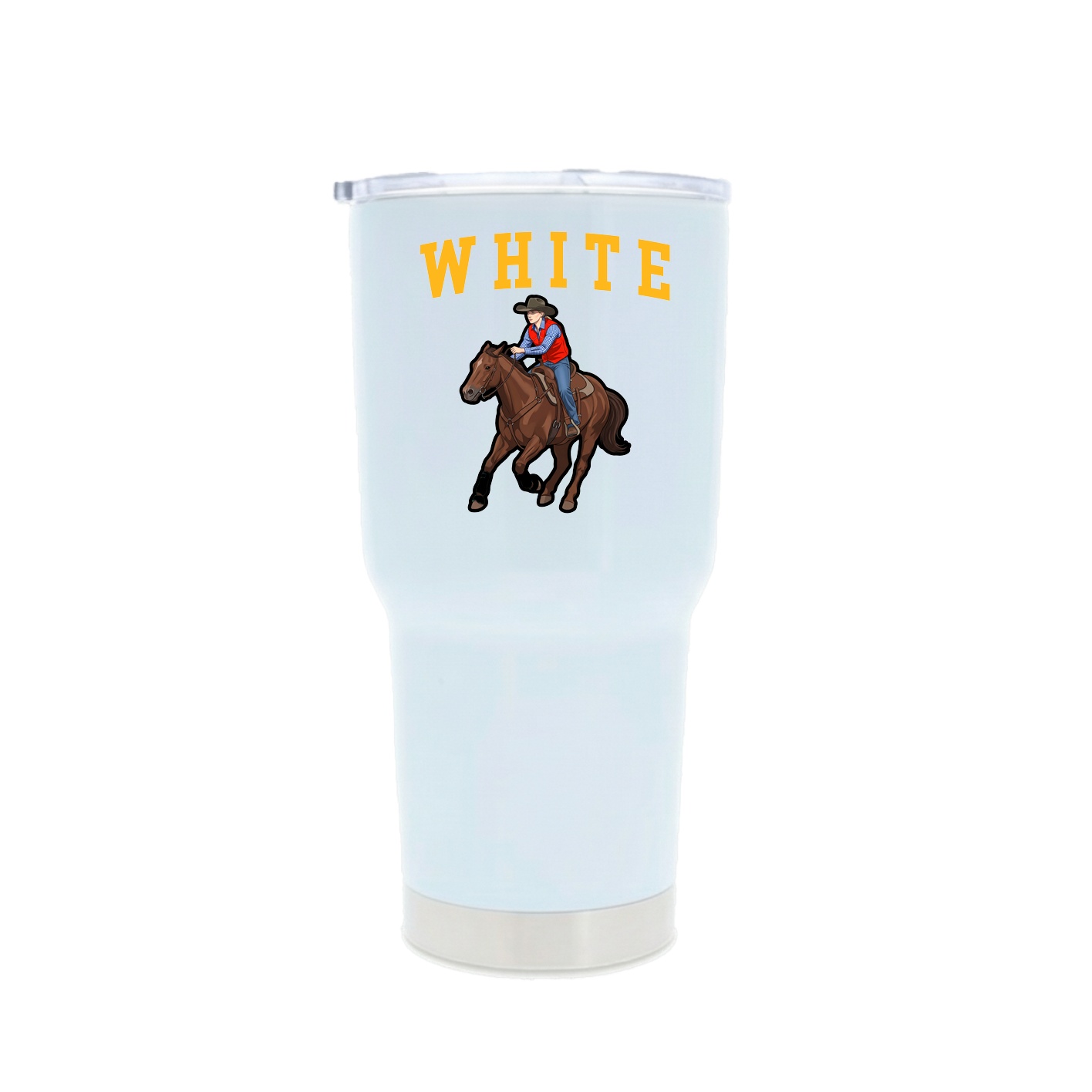 30oz Stainless Steel Tumbler — Shirsey in White