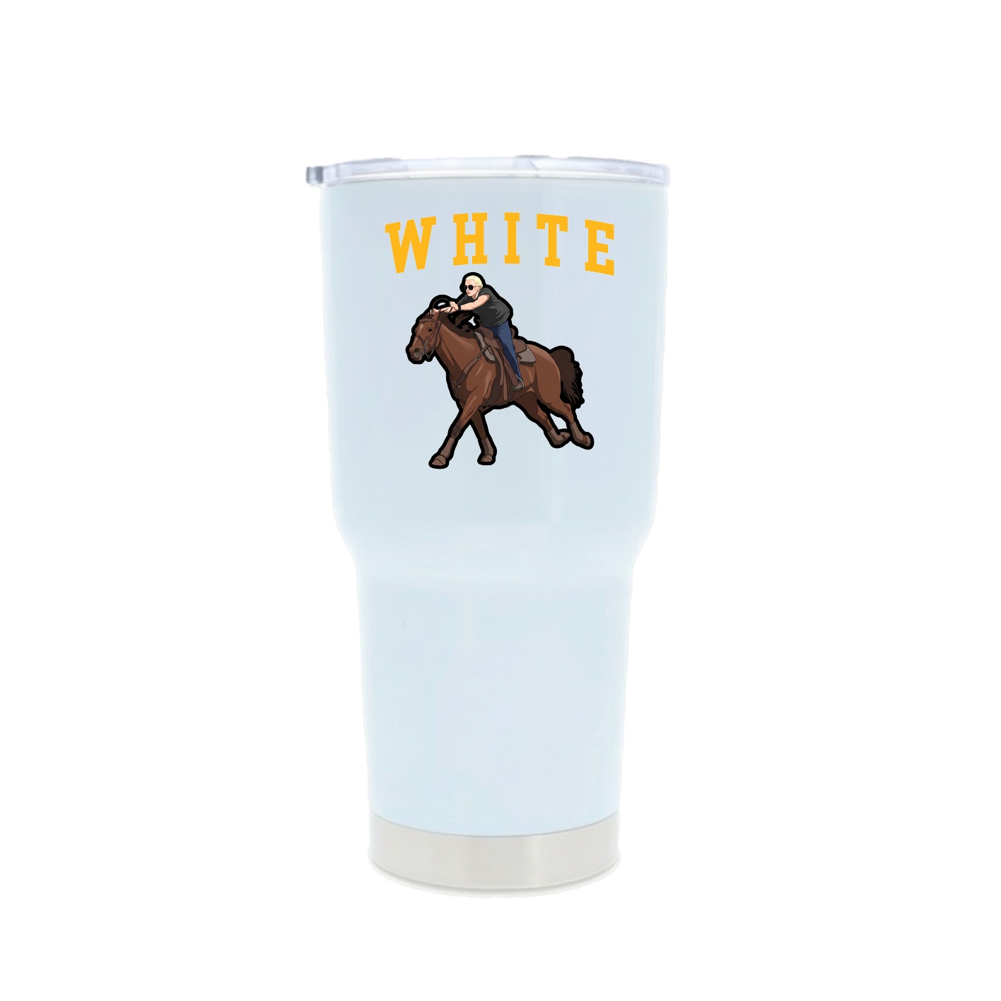 30oz Stainless Steel Tumbler — Shirsey in White