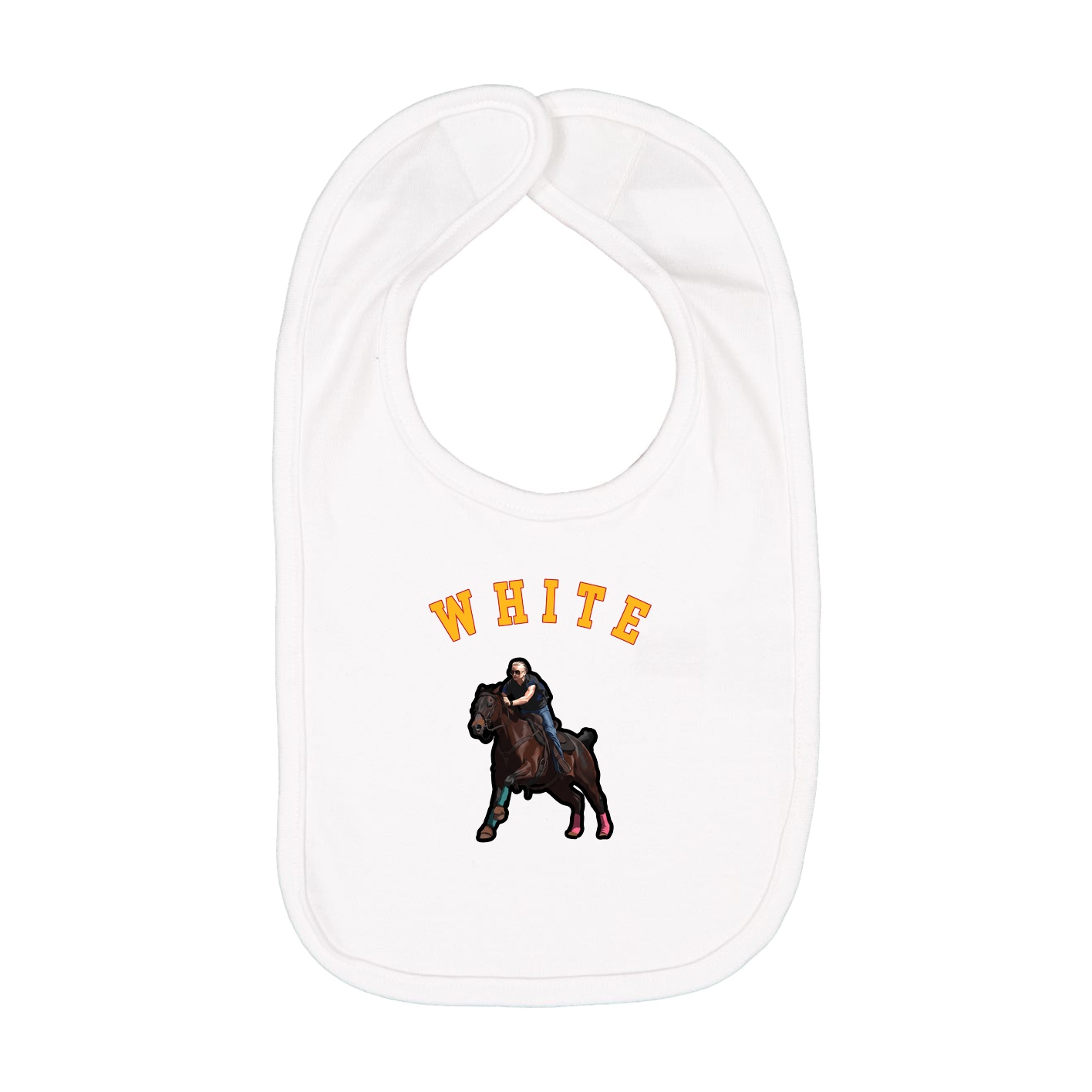 Infant Bib — Shirsey Arch in White