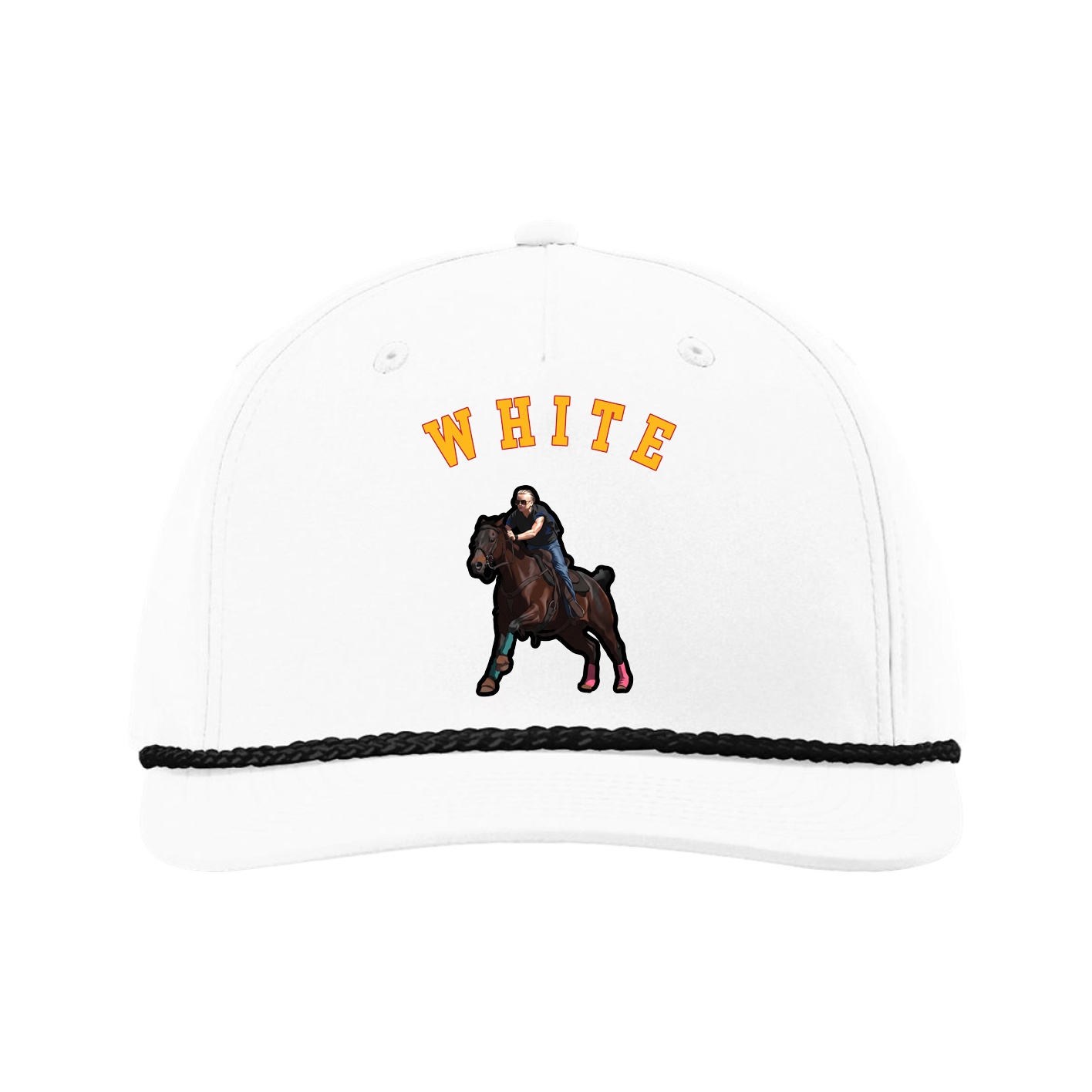 Five-Panel Classic Rope Cap — Shirsey Arch in White