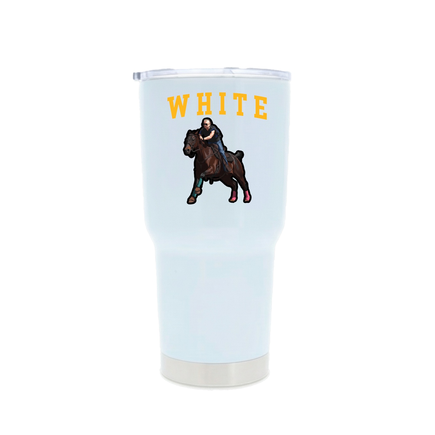30oz Stainless Steel Tumbler — Shirsey in White