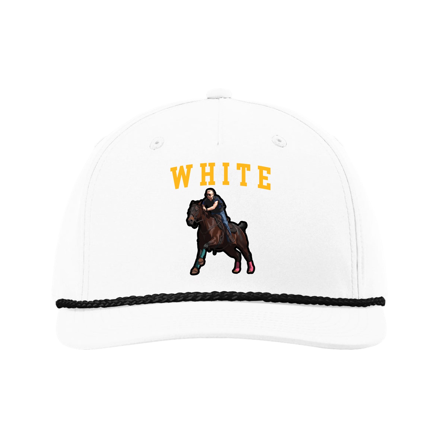 Five-Panel Classic Rope Cap — Shirsey in White