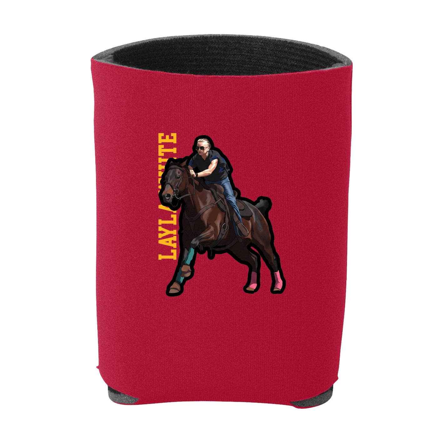 Can Holder — Name Vertical in Red