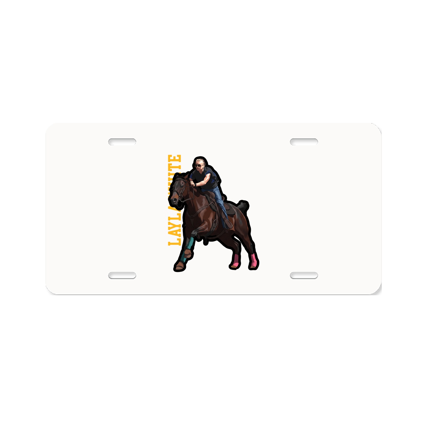 License Plate — Name Vertical in Classic