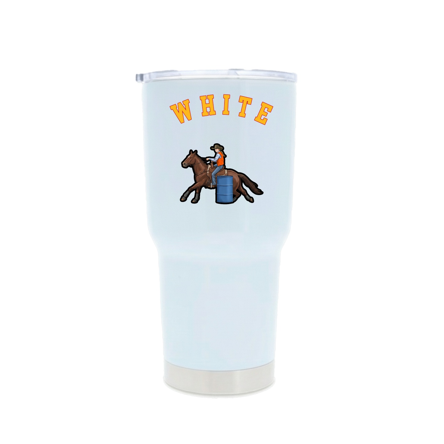 30oz Stainless Steel Tumbler — Shirsey Arch in White