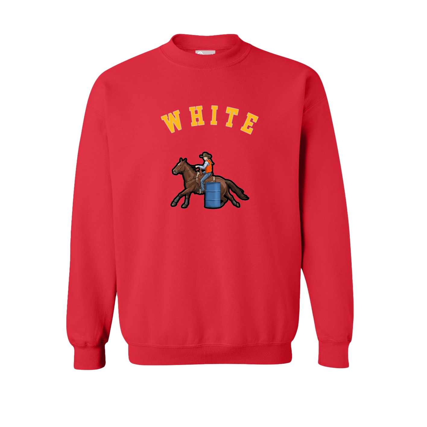 Fleece Crew — Shirsey Arch in Red