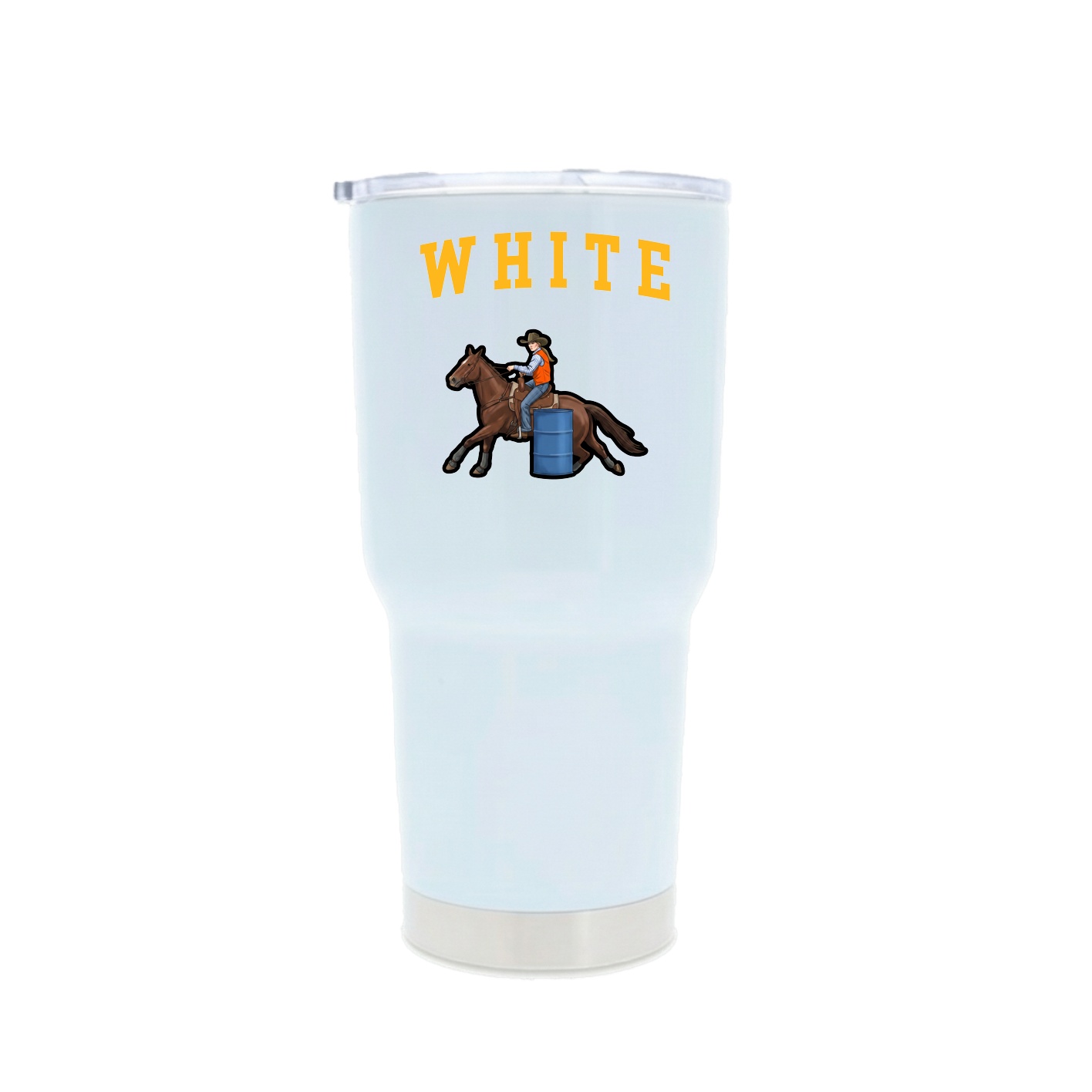 30oz Stainless Steel Tumbler — Shirsey in White