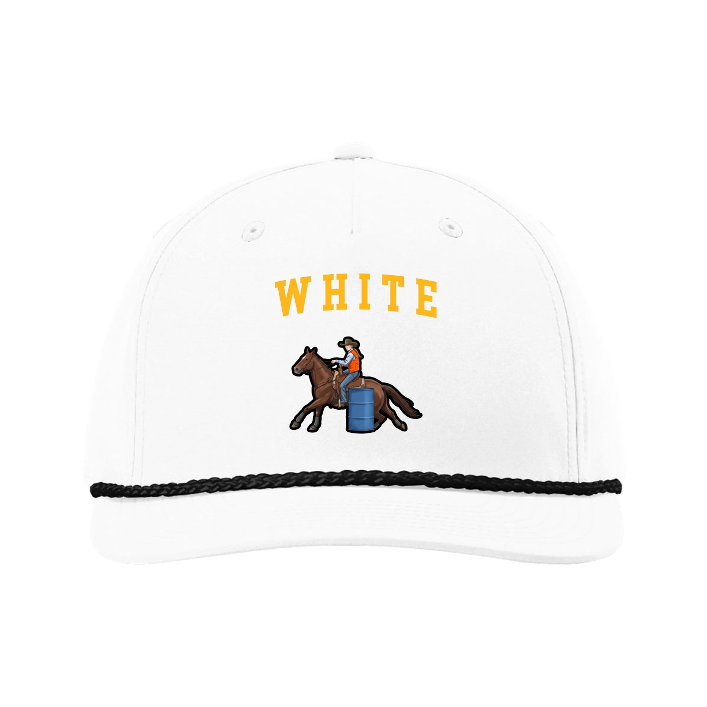 Five-Panel Classic Rope Cap — Shirsey in White