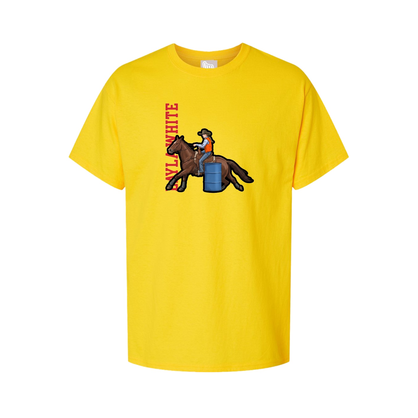 Youth Tee — Name Vertical in Gold
