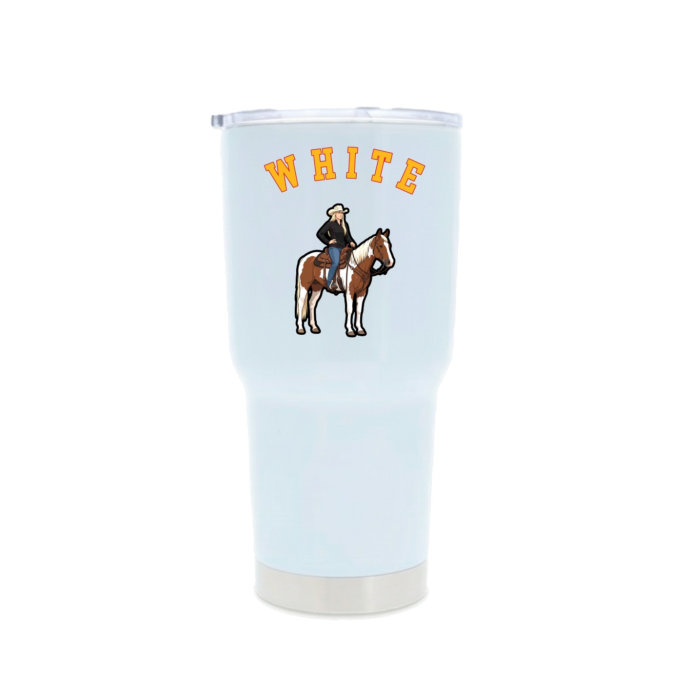 30oz Stainless Steel Tumbler — Shirsey Arch in White