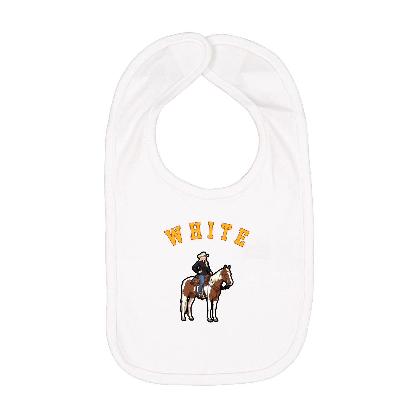 Infant Bib — Shirsey Arch in White