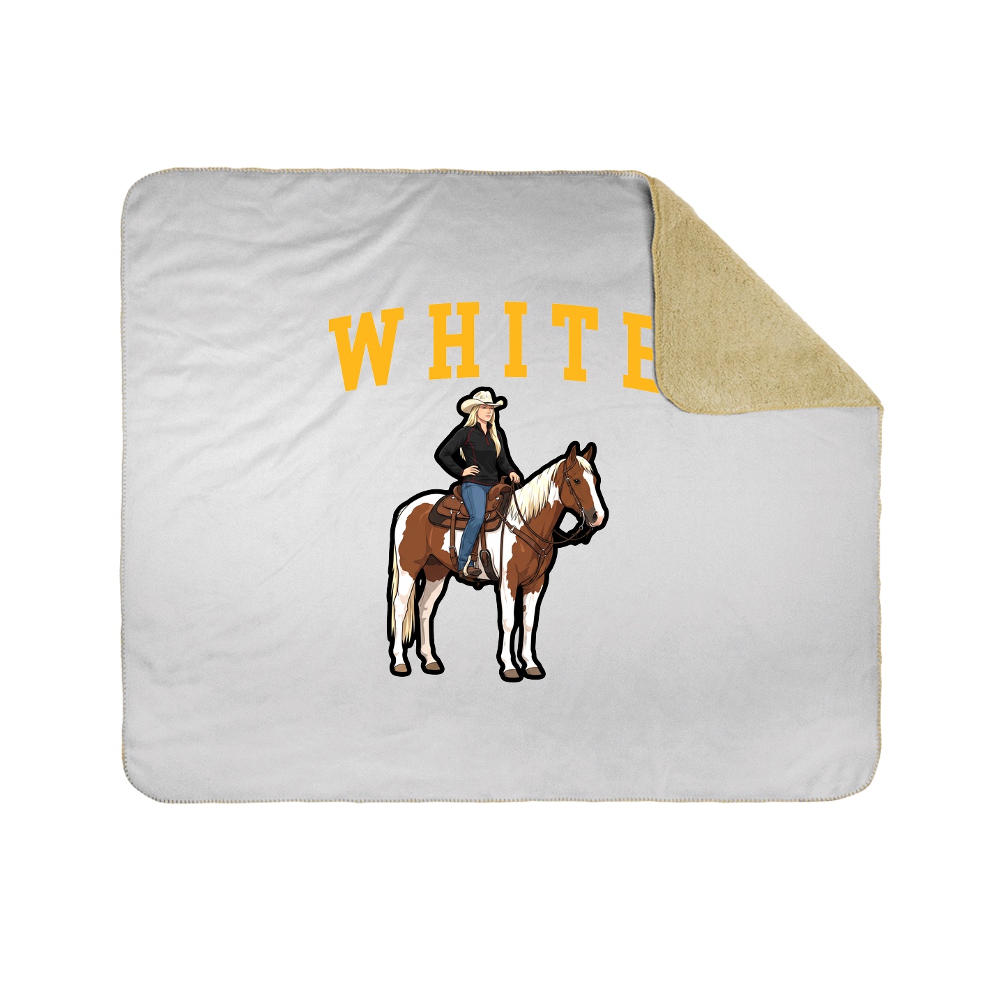 Throw Blanket — Shirsey in White