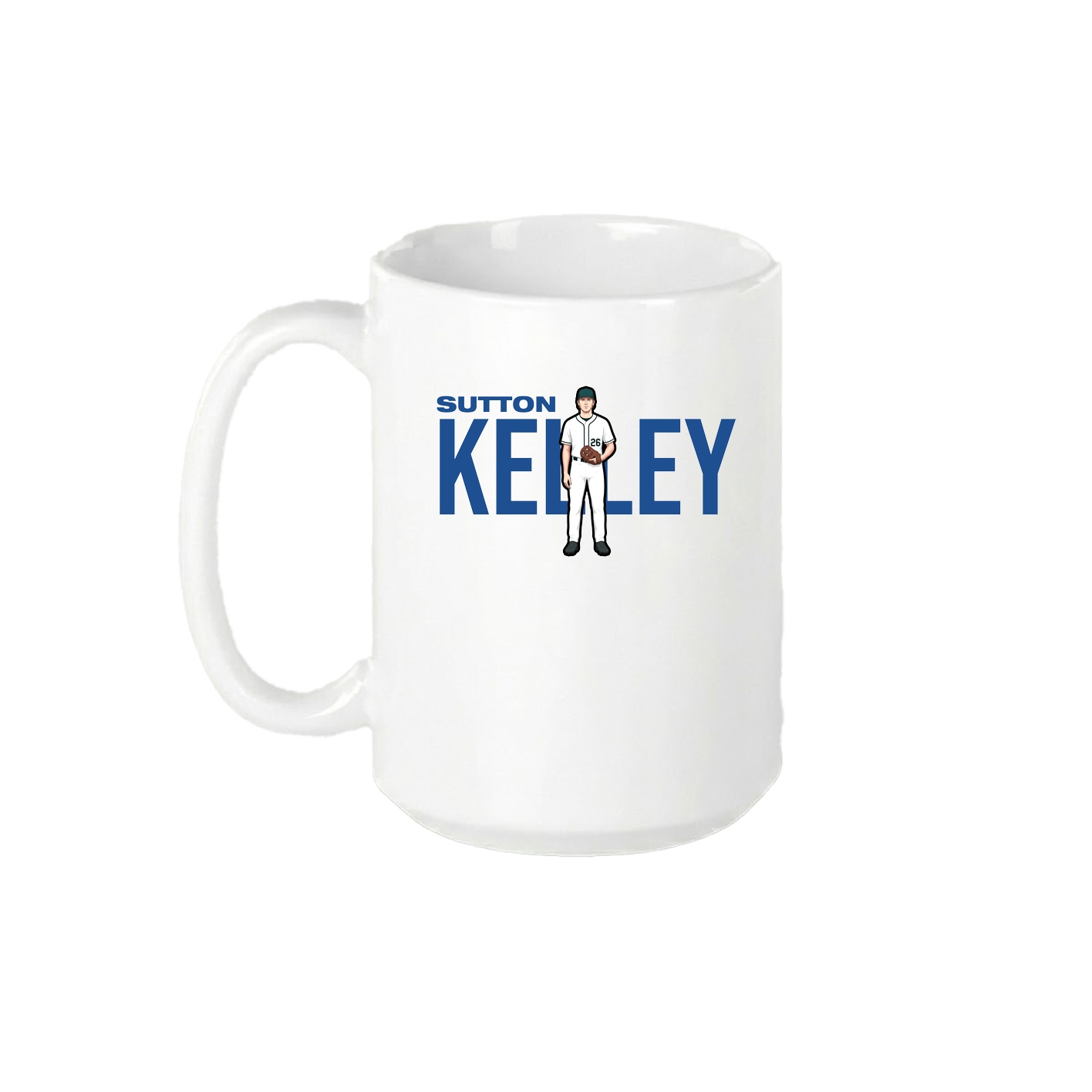 15oz Coffee Mug — Player Name in White