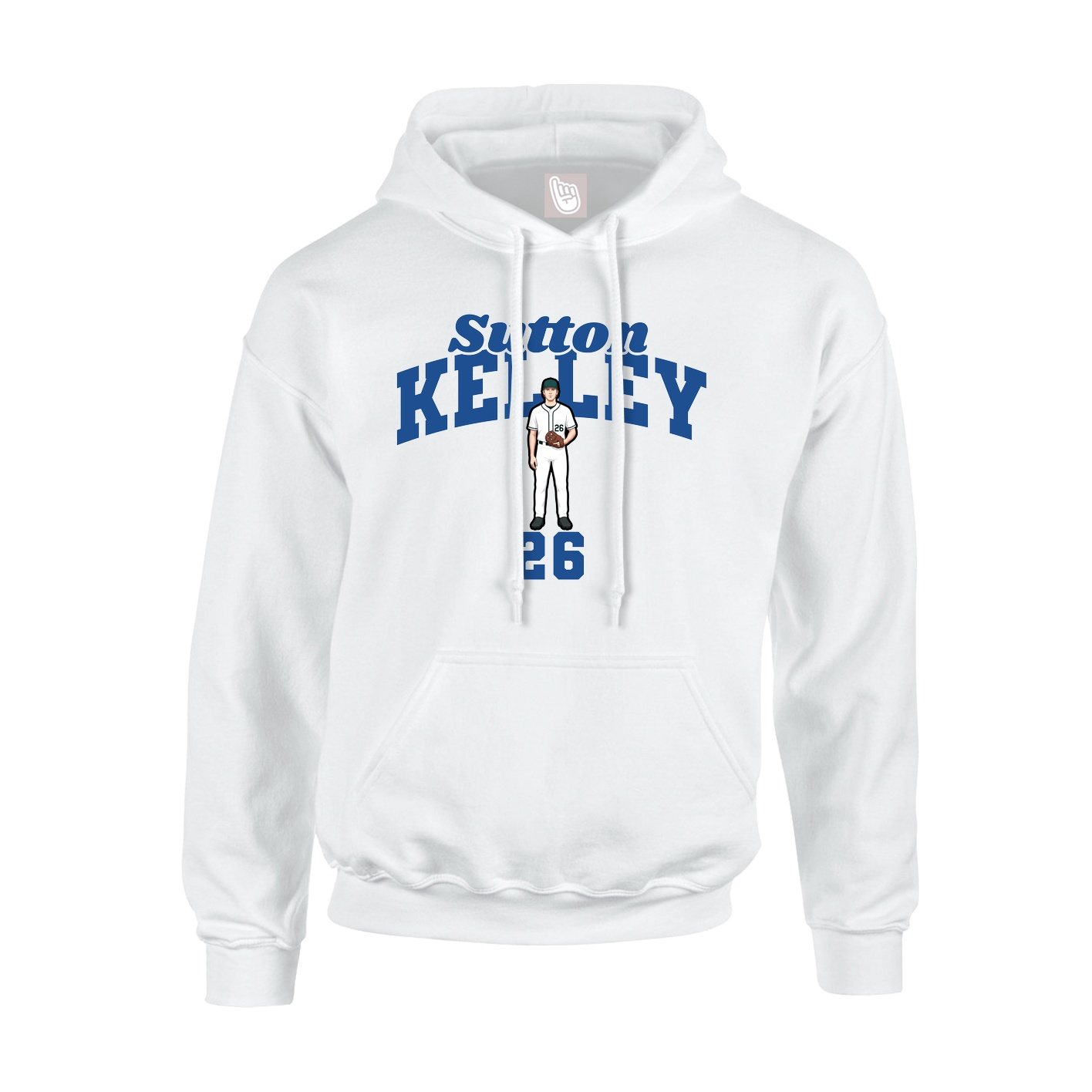 Youth Hoodie — Signature Arch in White