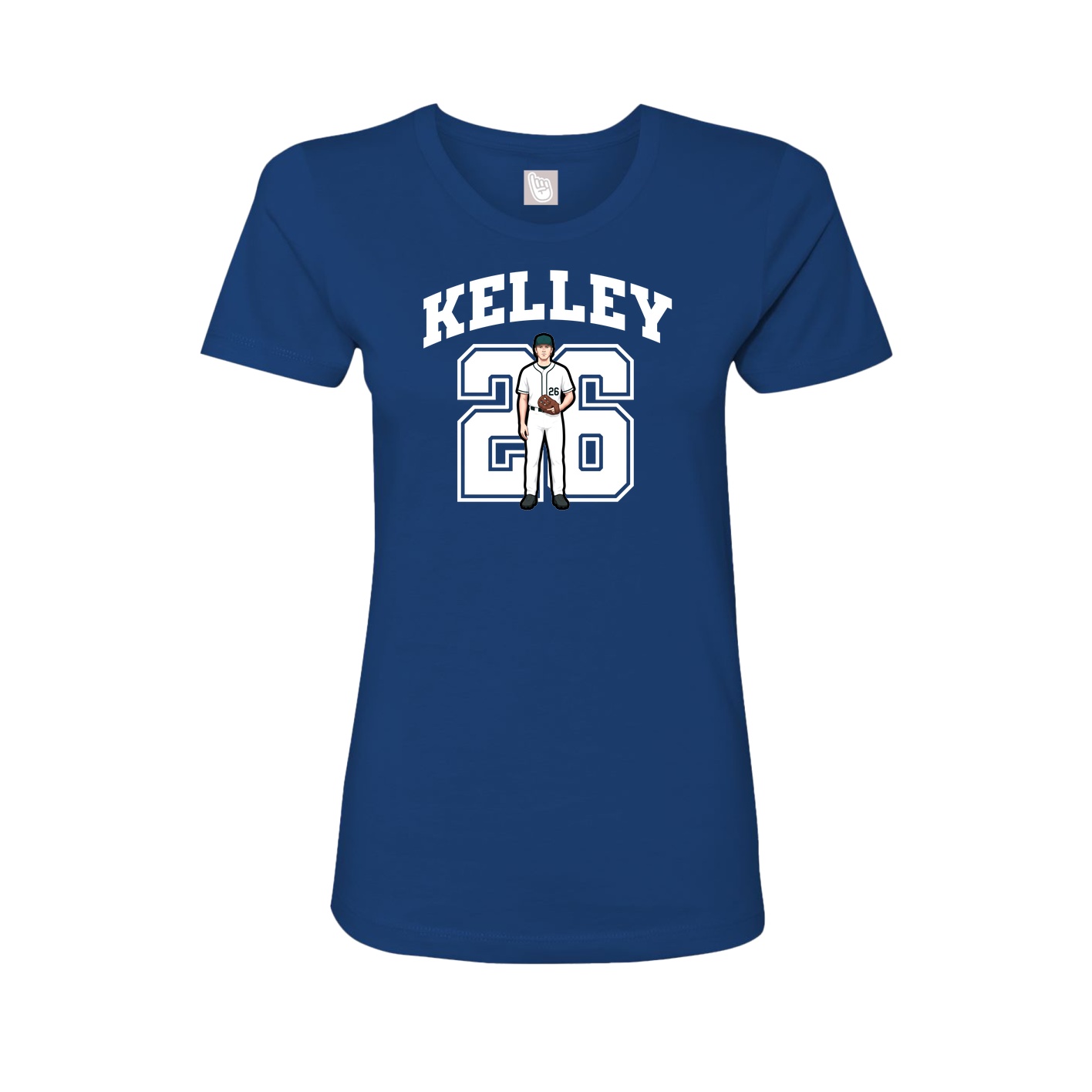 Fitted Women's Tee — Number in Royal
