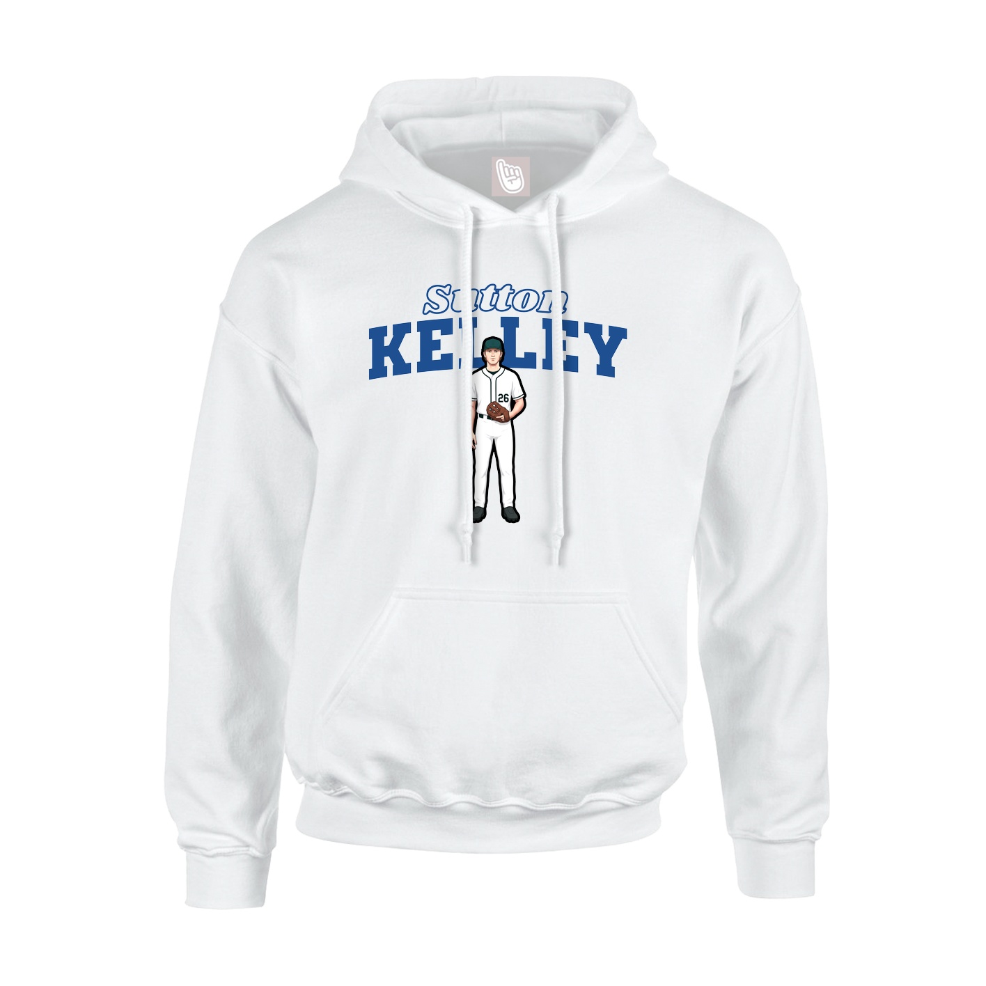 Hoodie — Name Arch in White