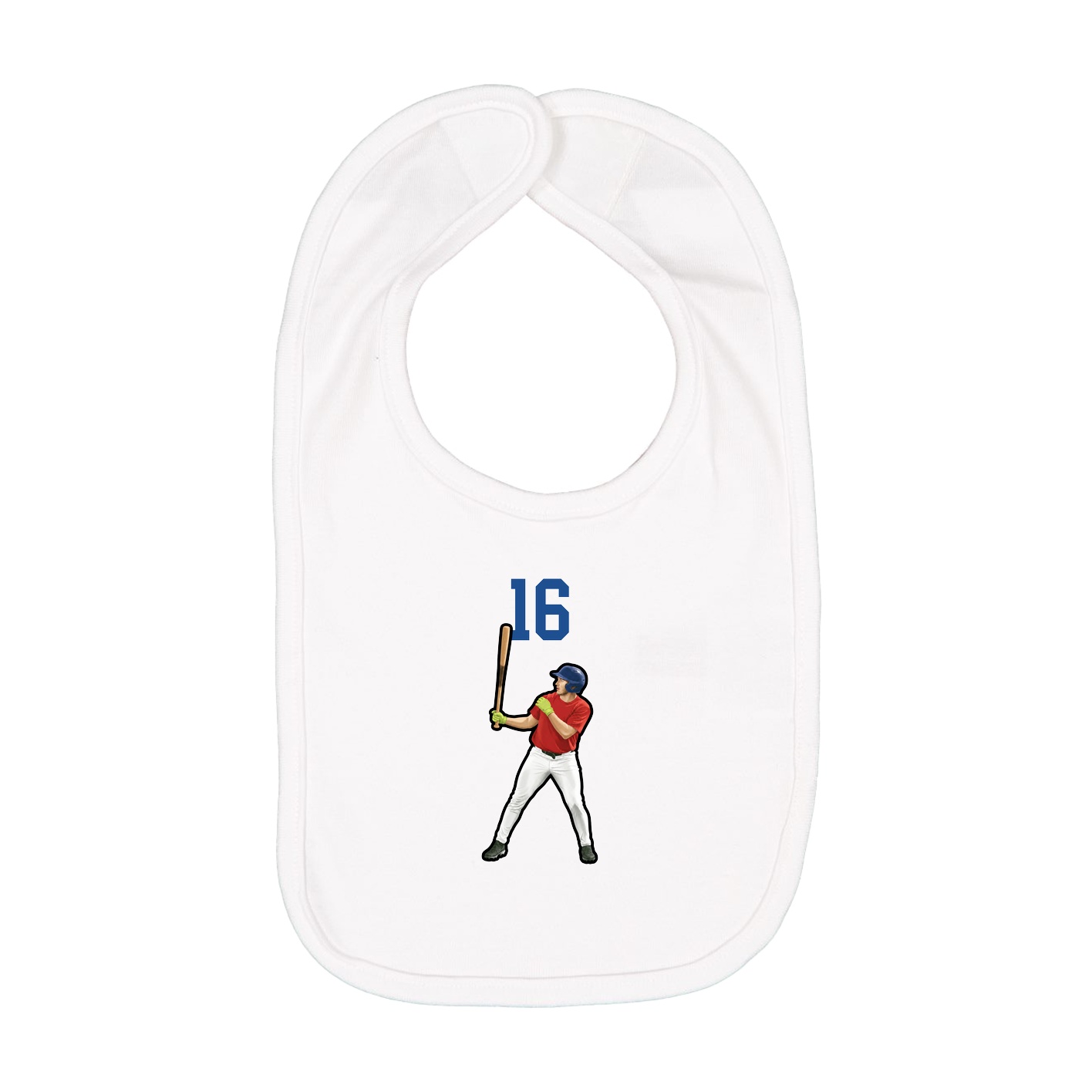 Infant Bib — Number Top in White
