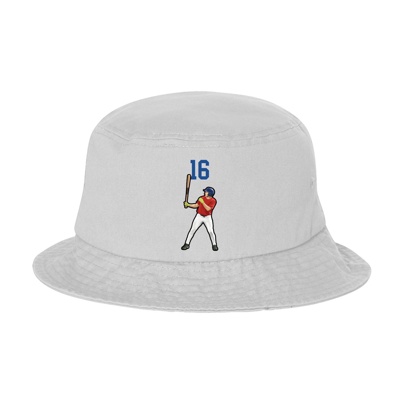 Bucket Cap — Number Top in White