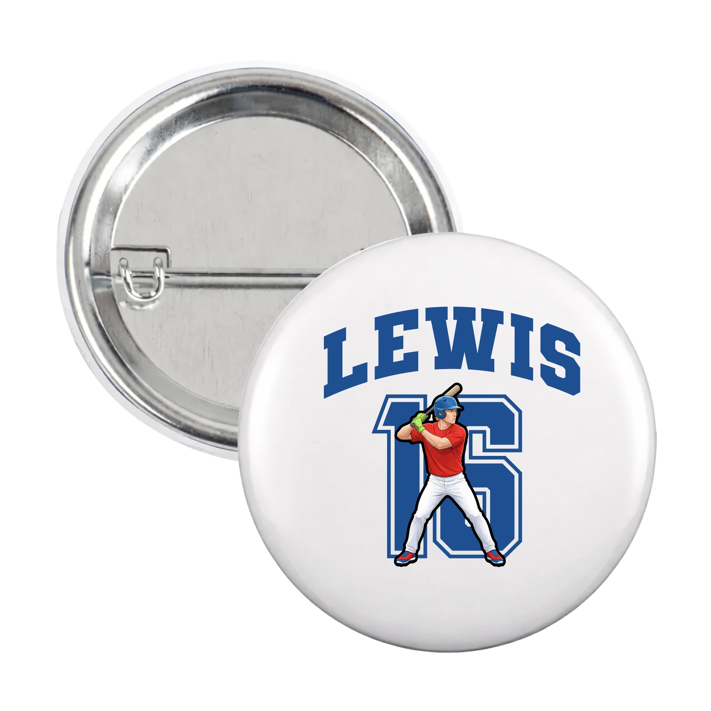 Game Day Button — Number in White