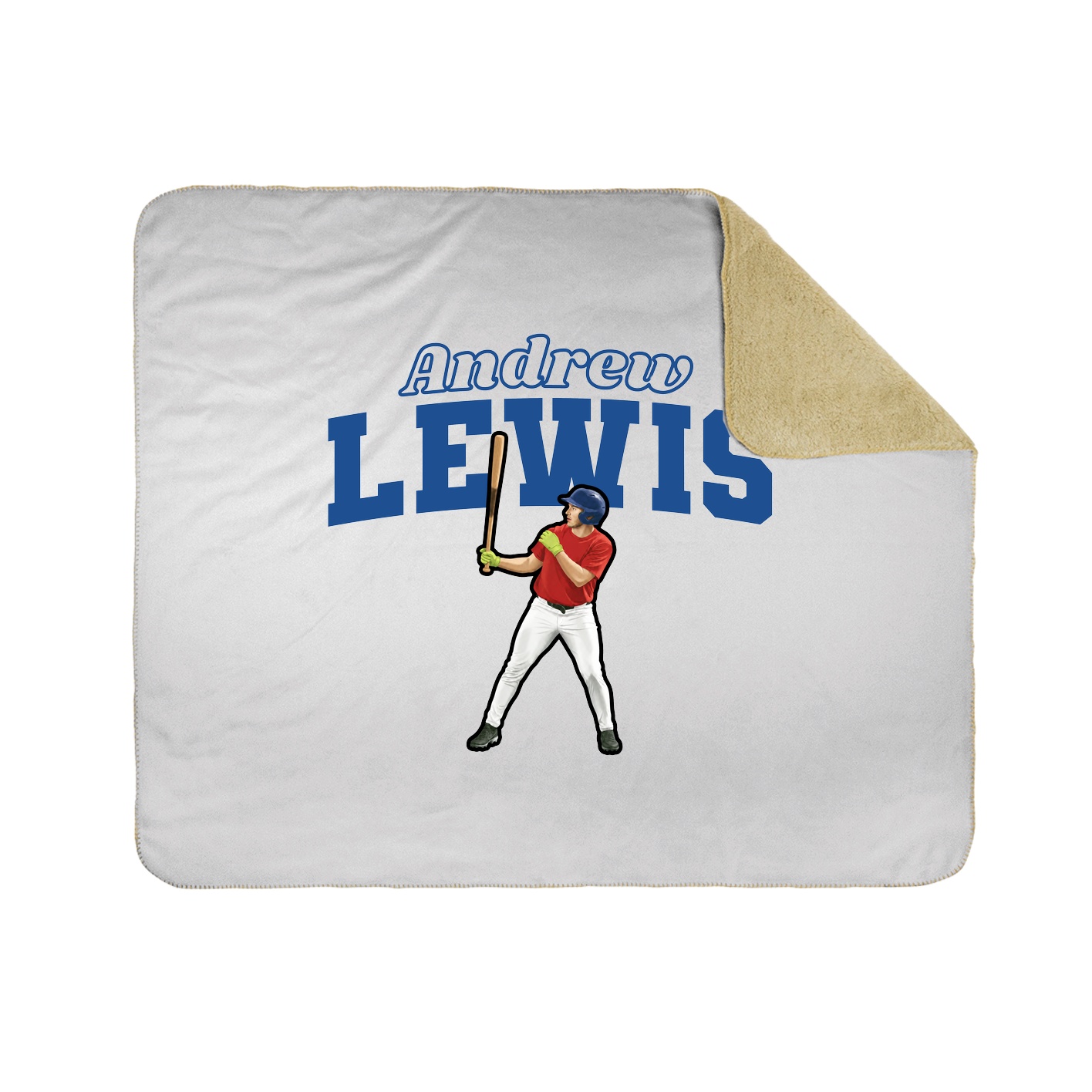 Throw Blanket — Name Arch in White