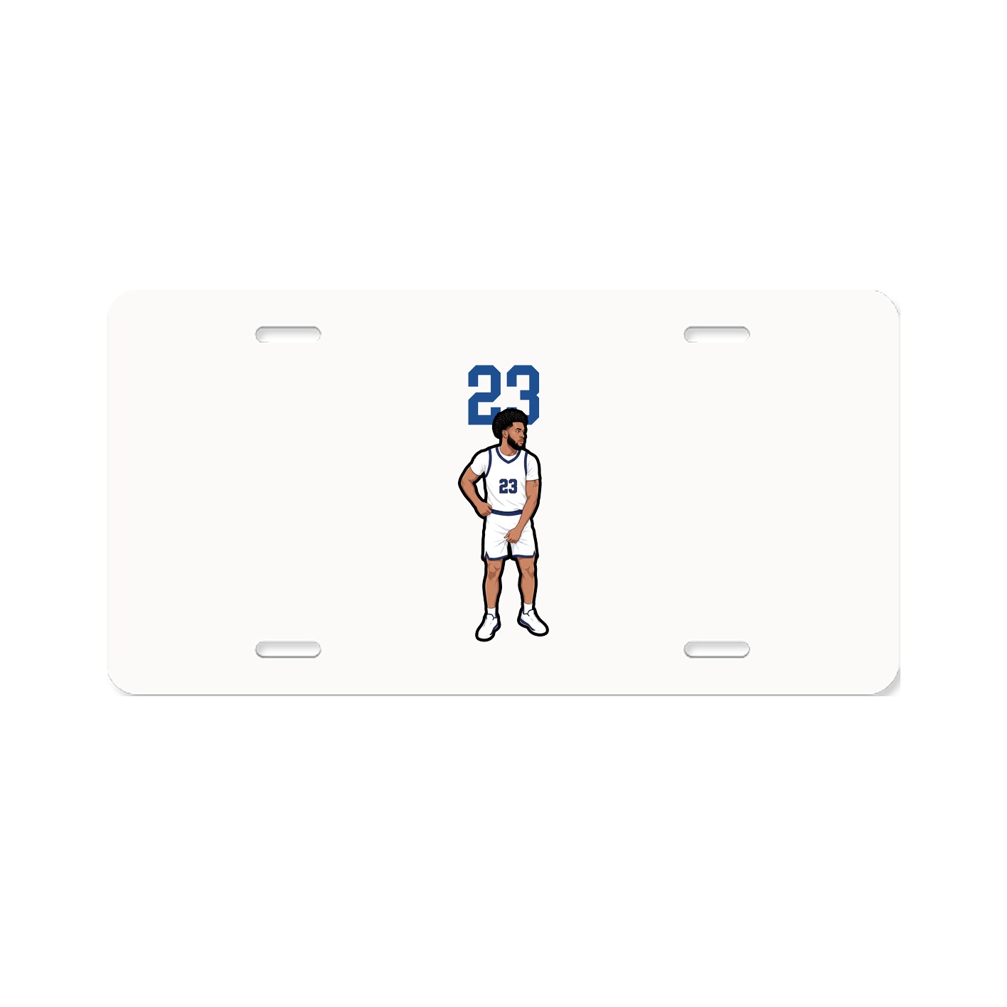 License Plate — Number Top in Classic